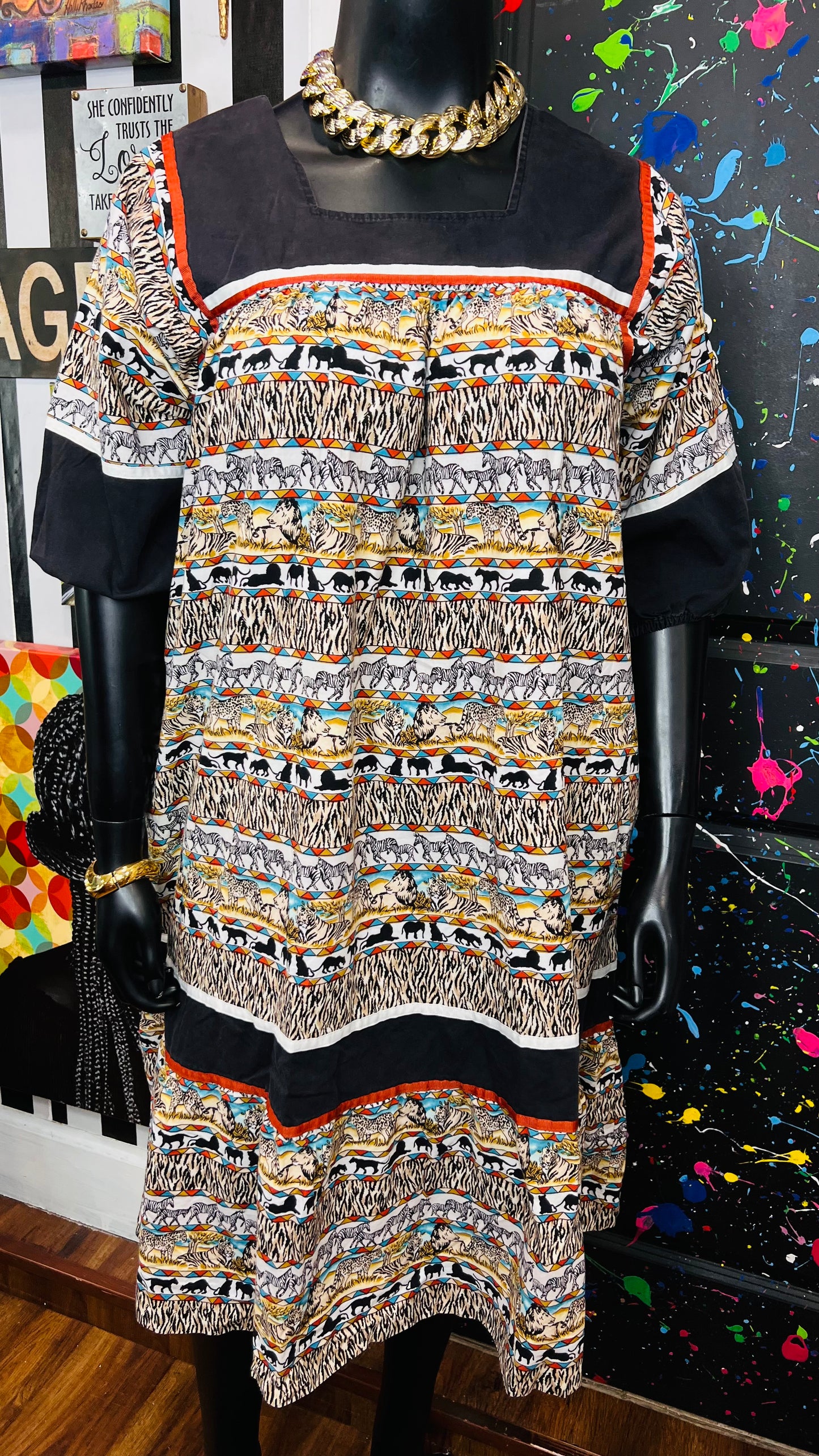 Vintage Safari House Dress (16)