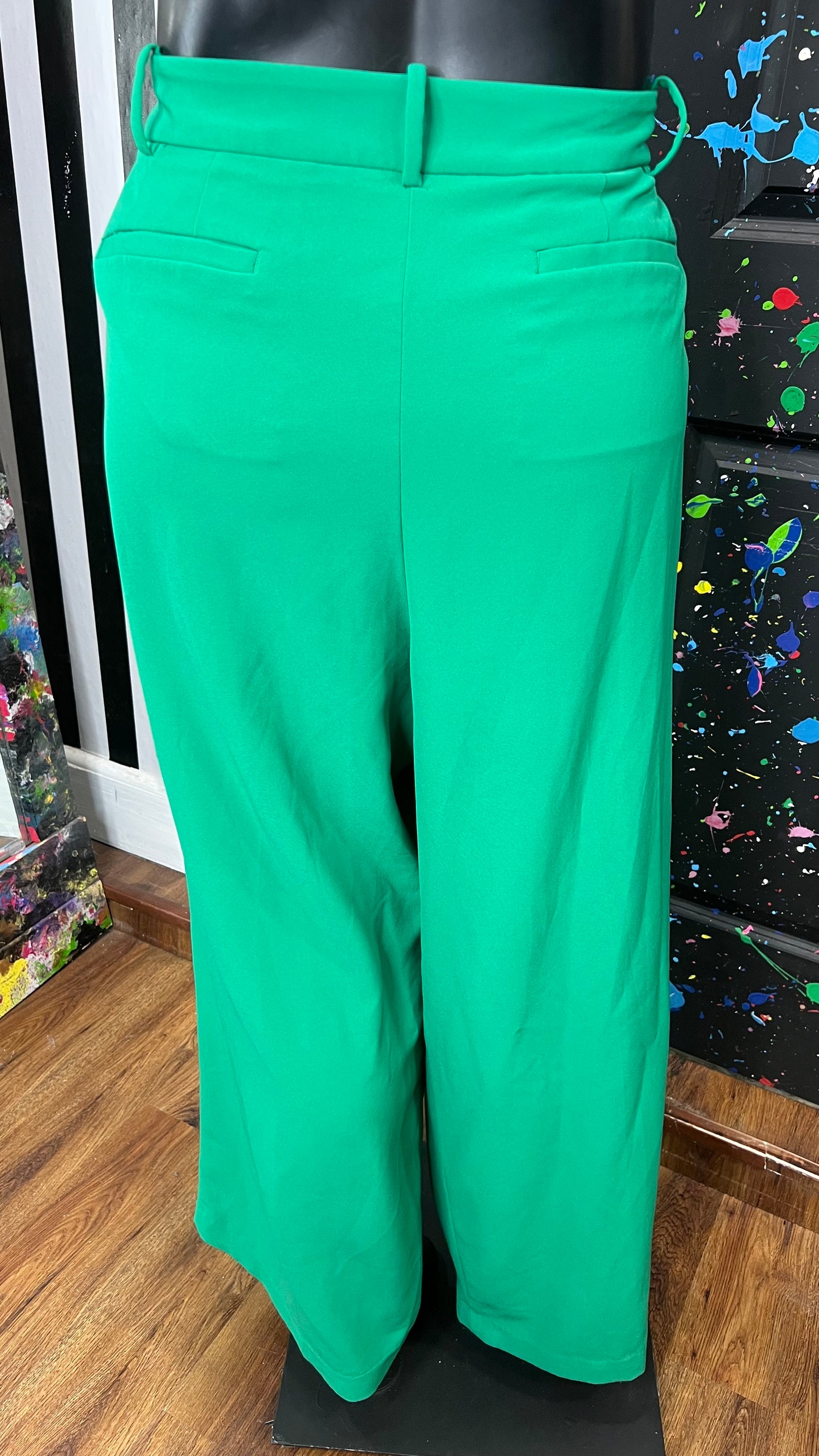 Lane Bryant Green Wide Legged Dress Pants (24)