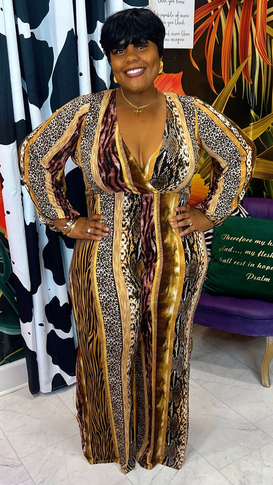 Plus Size Vintage Inspired -Saavy Jumpsuit