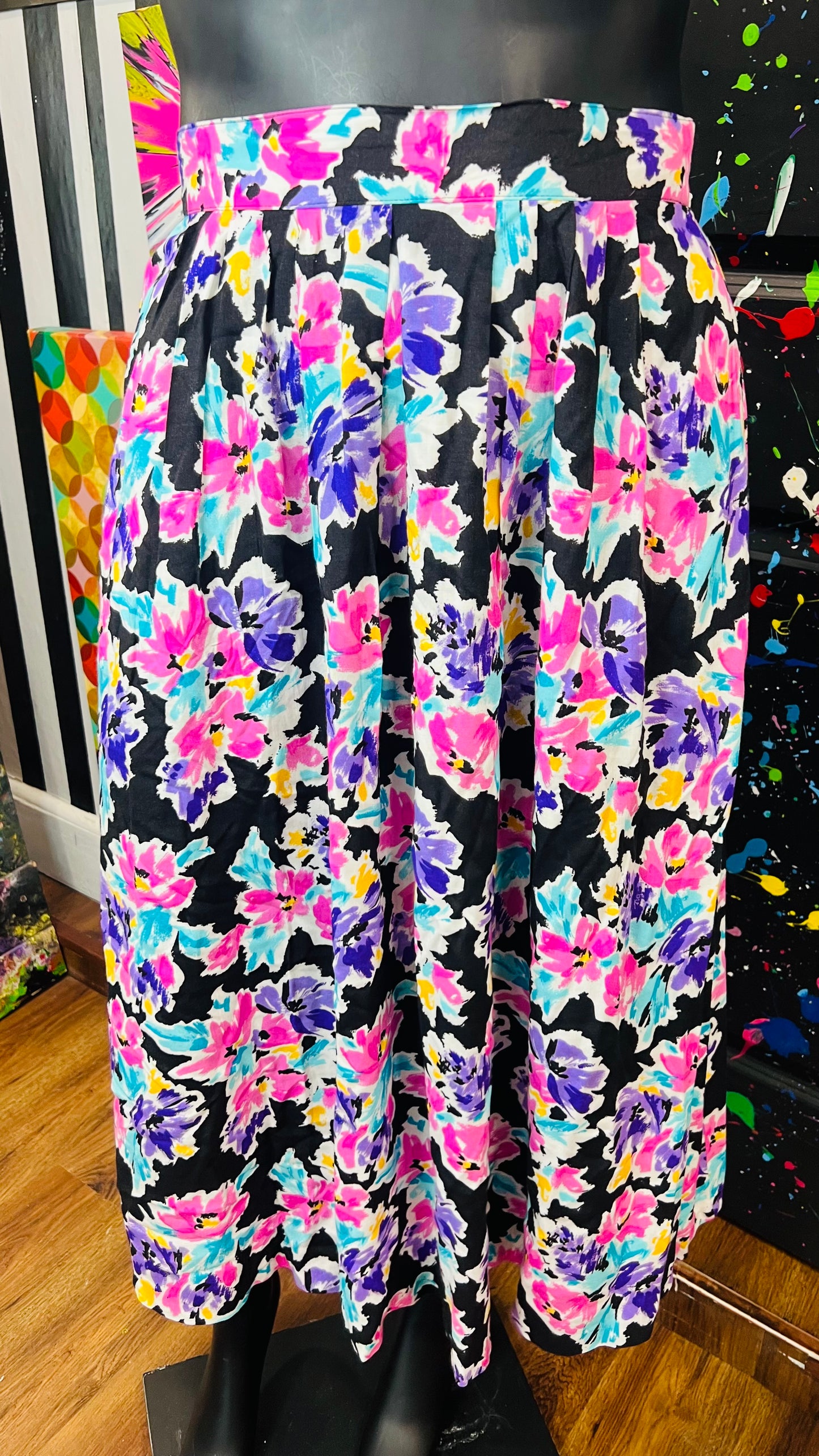 Vintage Floral 90’s Skirt (16/18)
