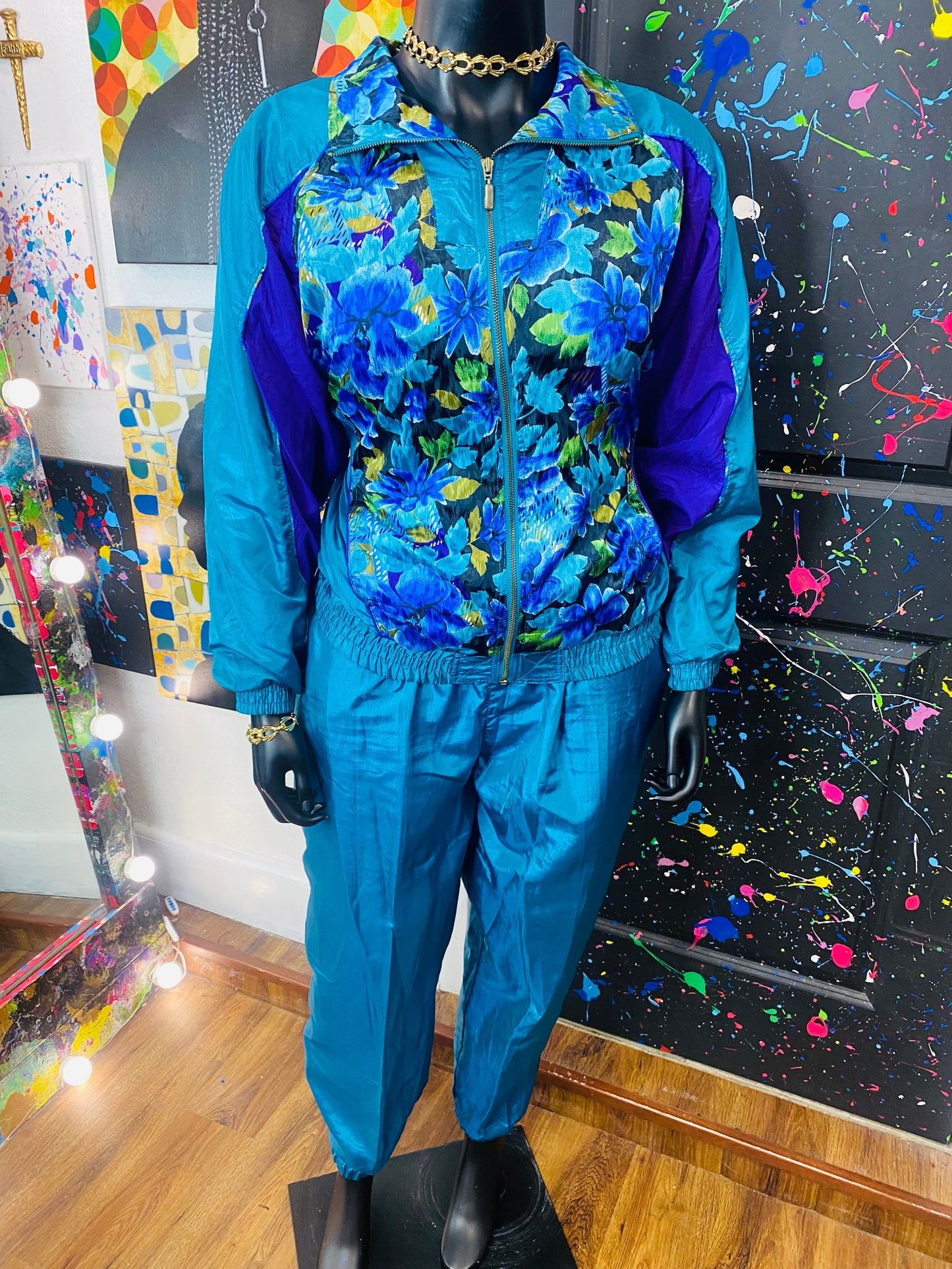 Vintage 2 Piece Windbreaker Set