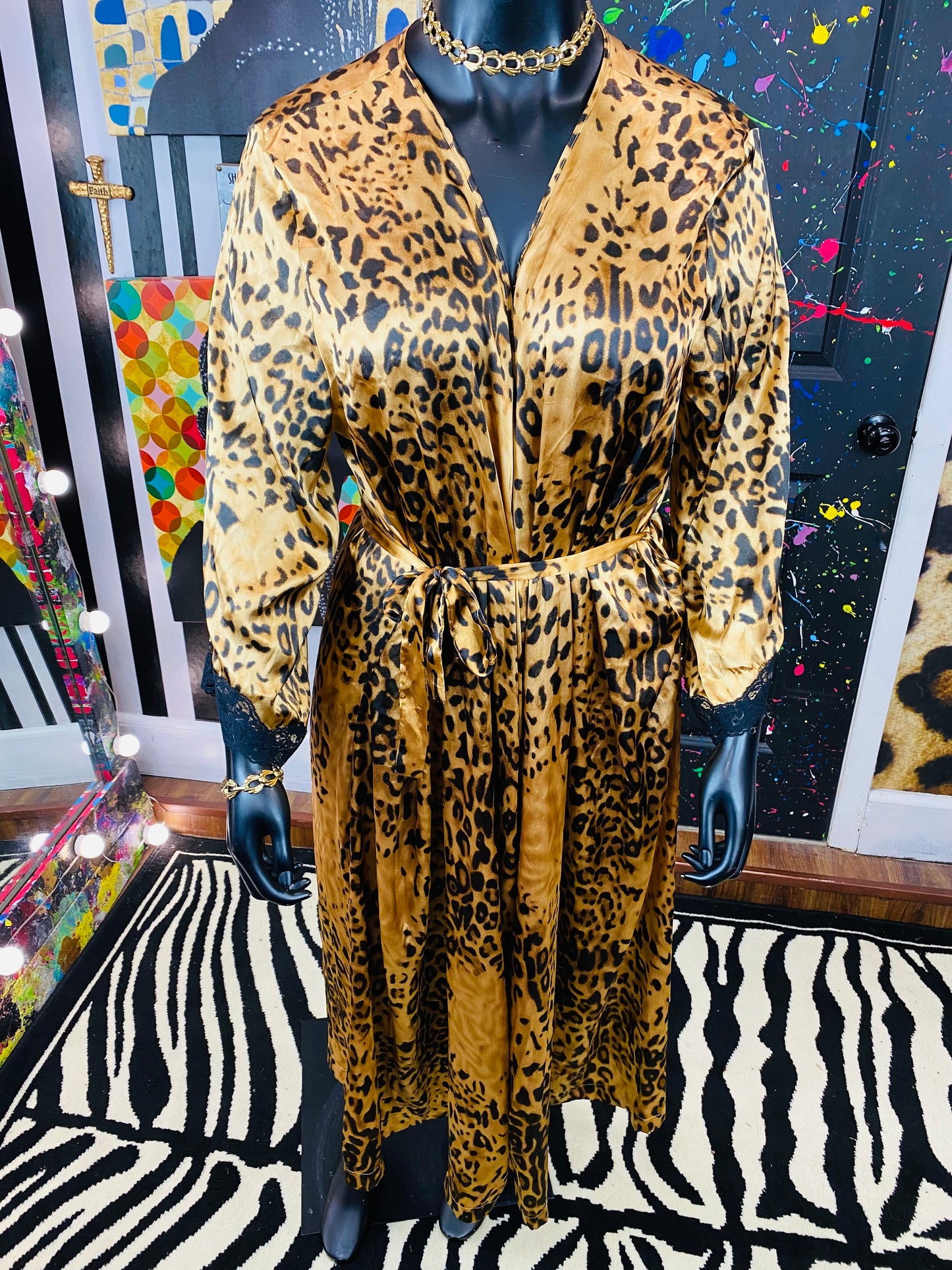 Vintage Cheetah Print Robe/Duster
