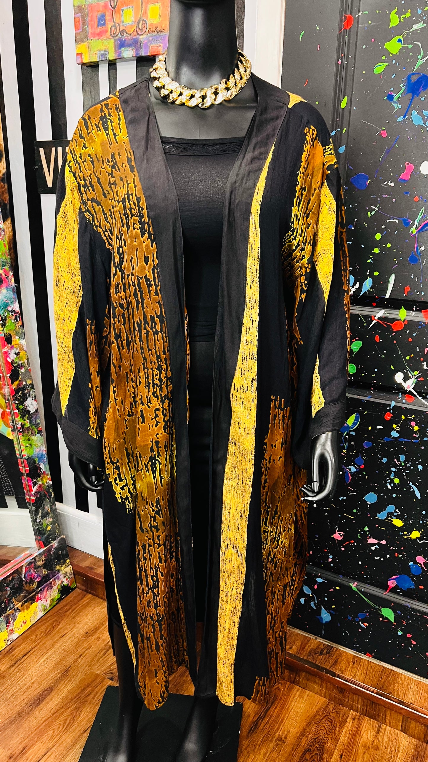 Vintage Abstract Duster (OS) up to 18