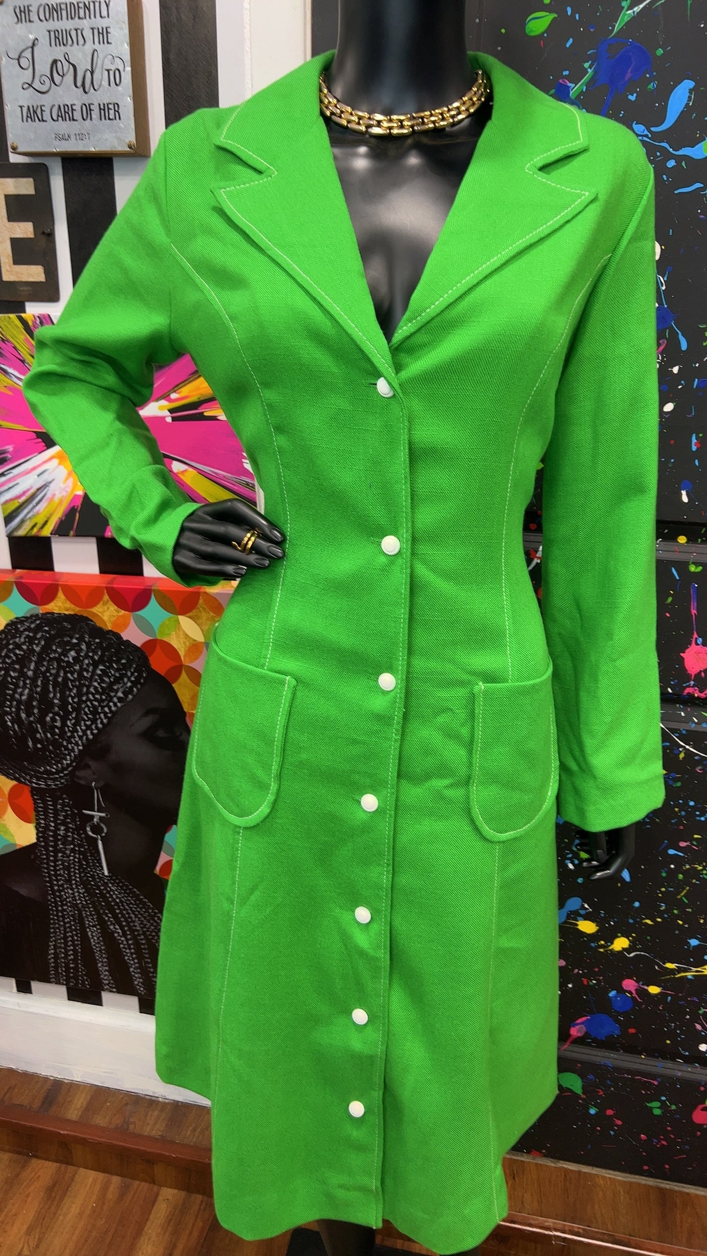Vintage 70’s Lillian Russell Dress (16) Fits like a modern size 12