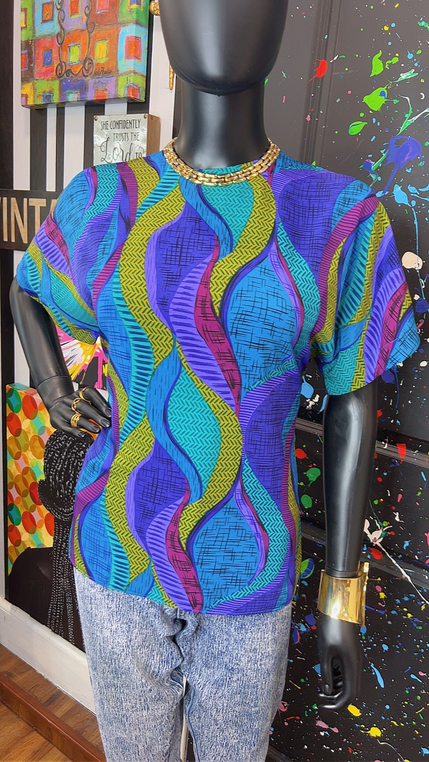 Vintage Abstract Blouse (12)