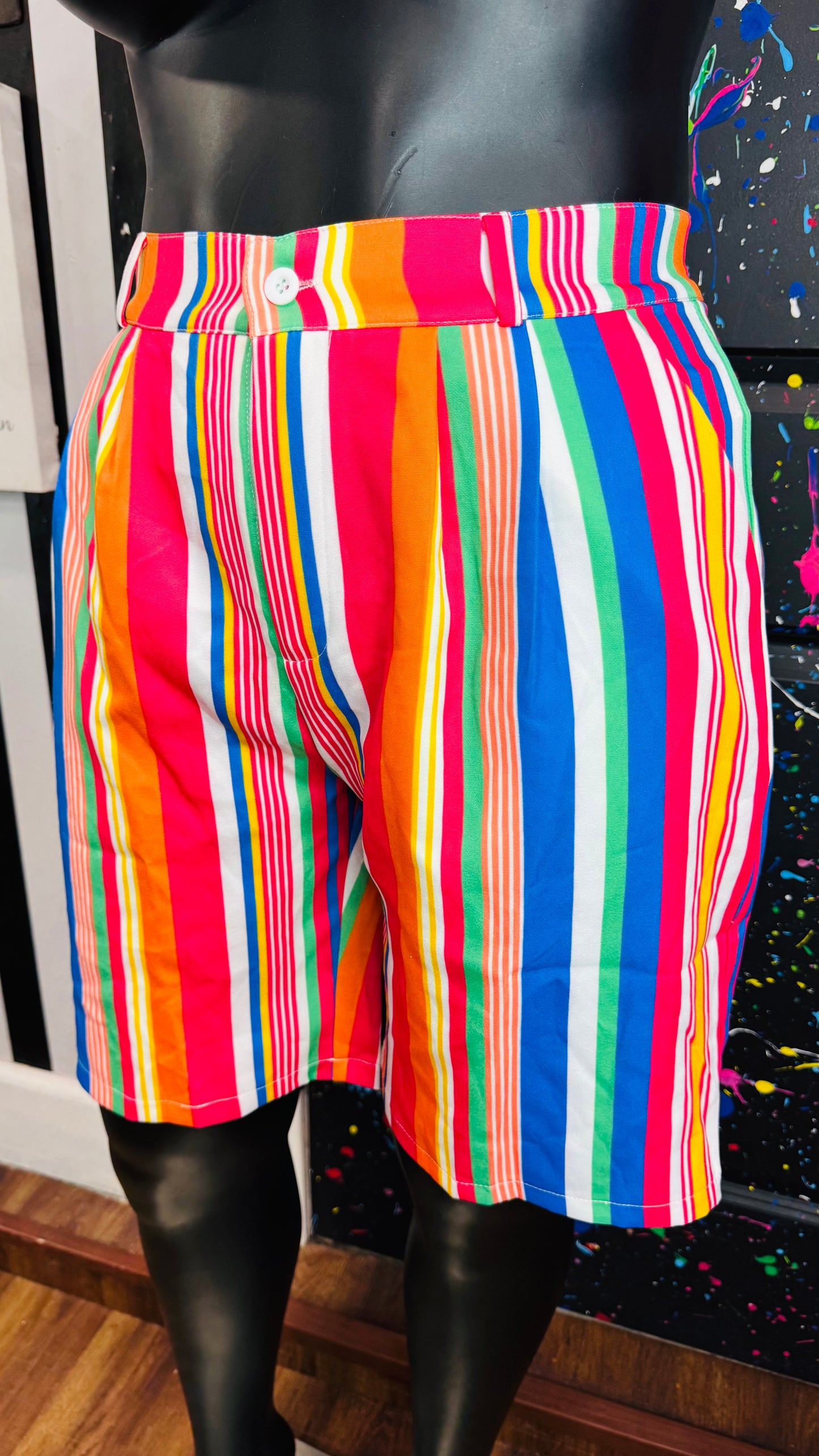 Multi Color Striped Shorts (14)