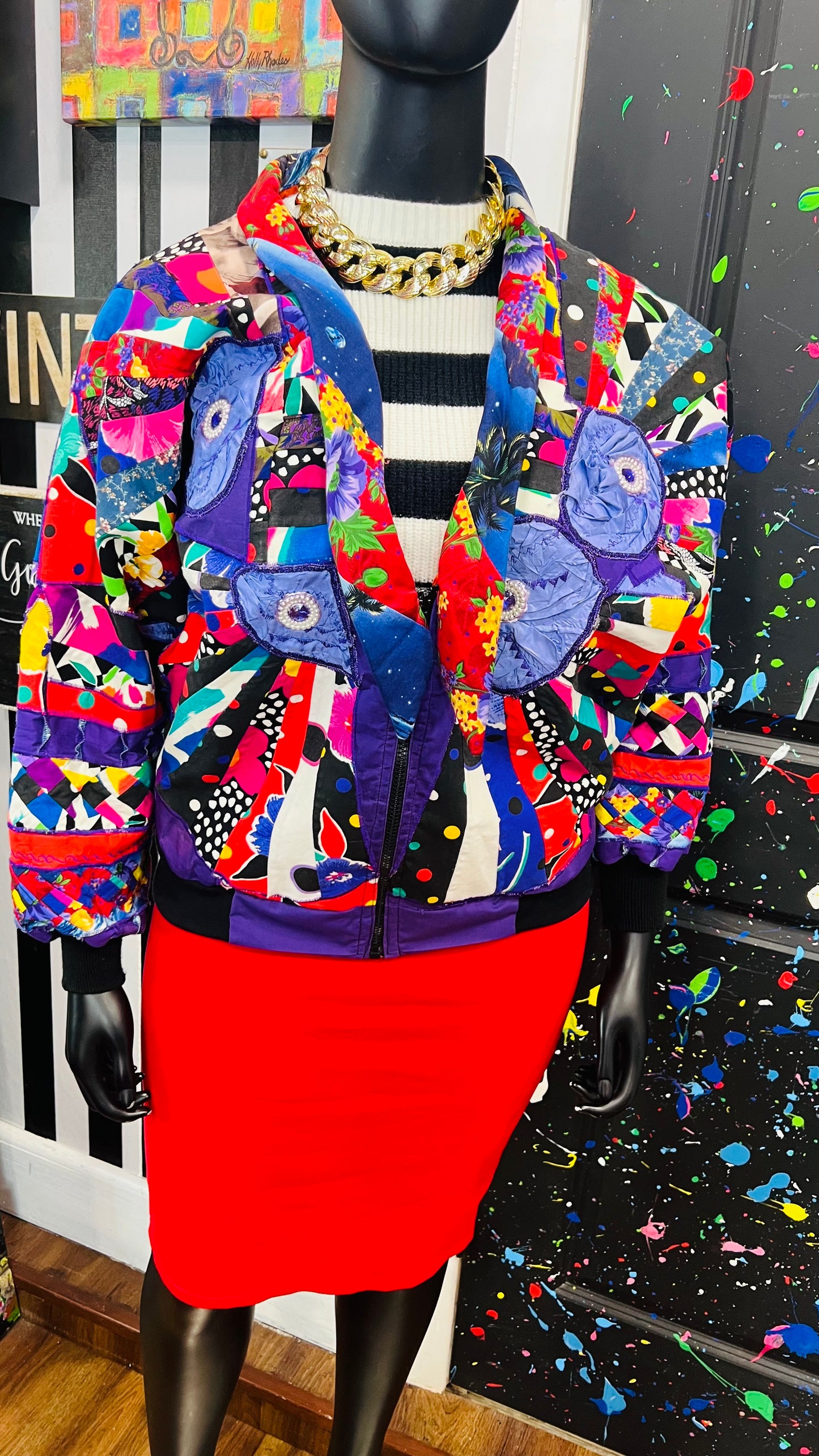 Vintage Cotton Patchwork Jacket