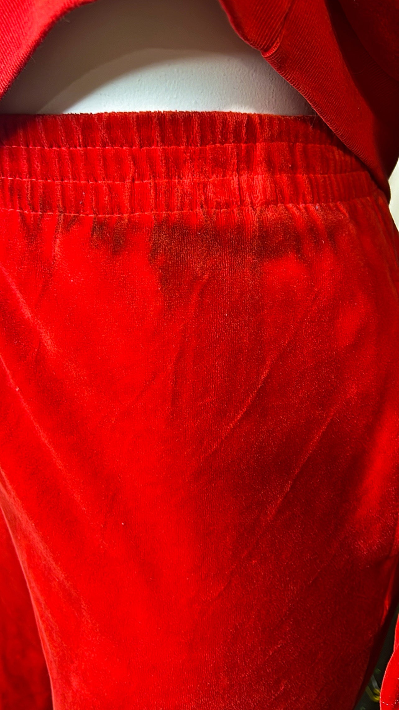 Vintage Red Studded Pants Velour Set (18)