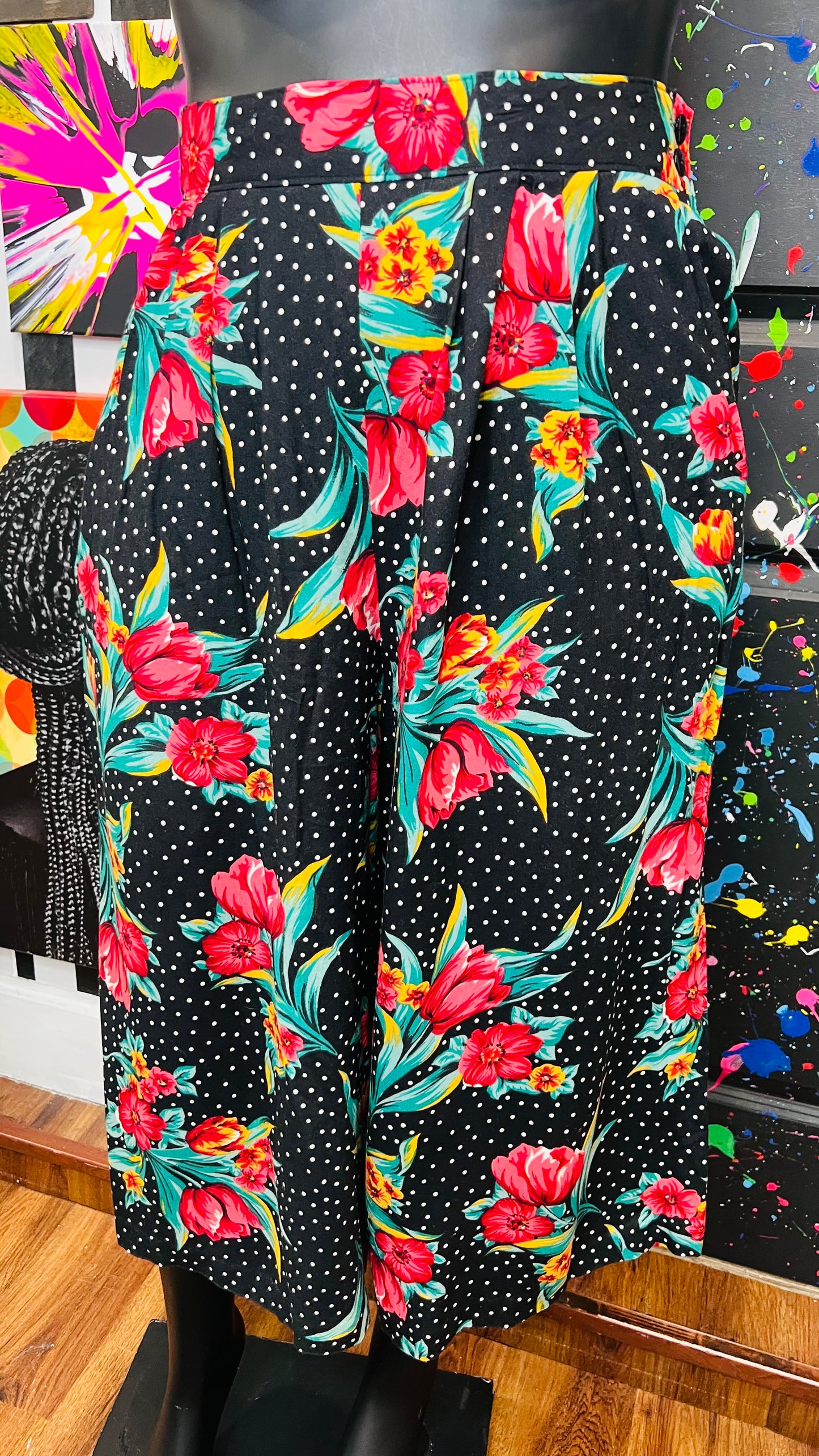 Vintage Polka Dot & Floral Gaulchos (18)
