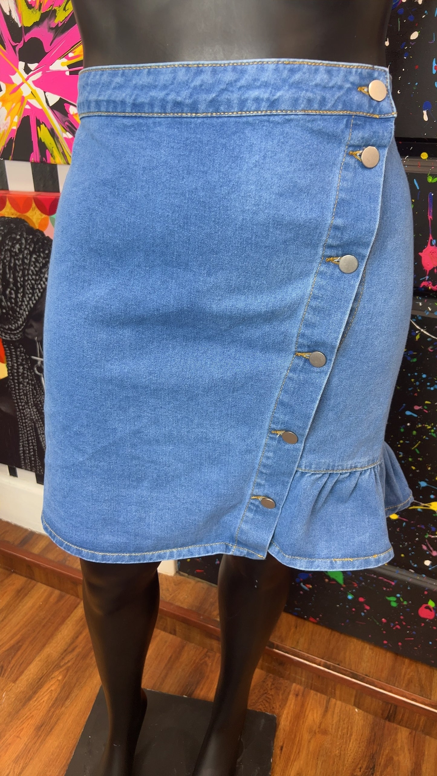 Vintage Denim Unique Skirt (18/20)