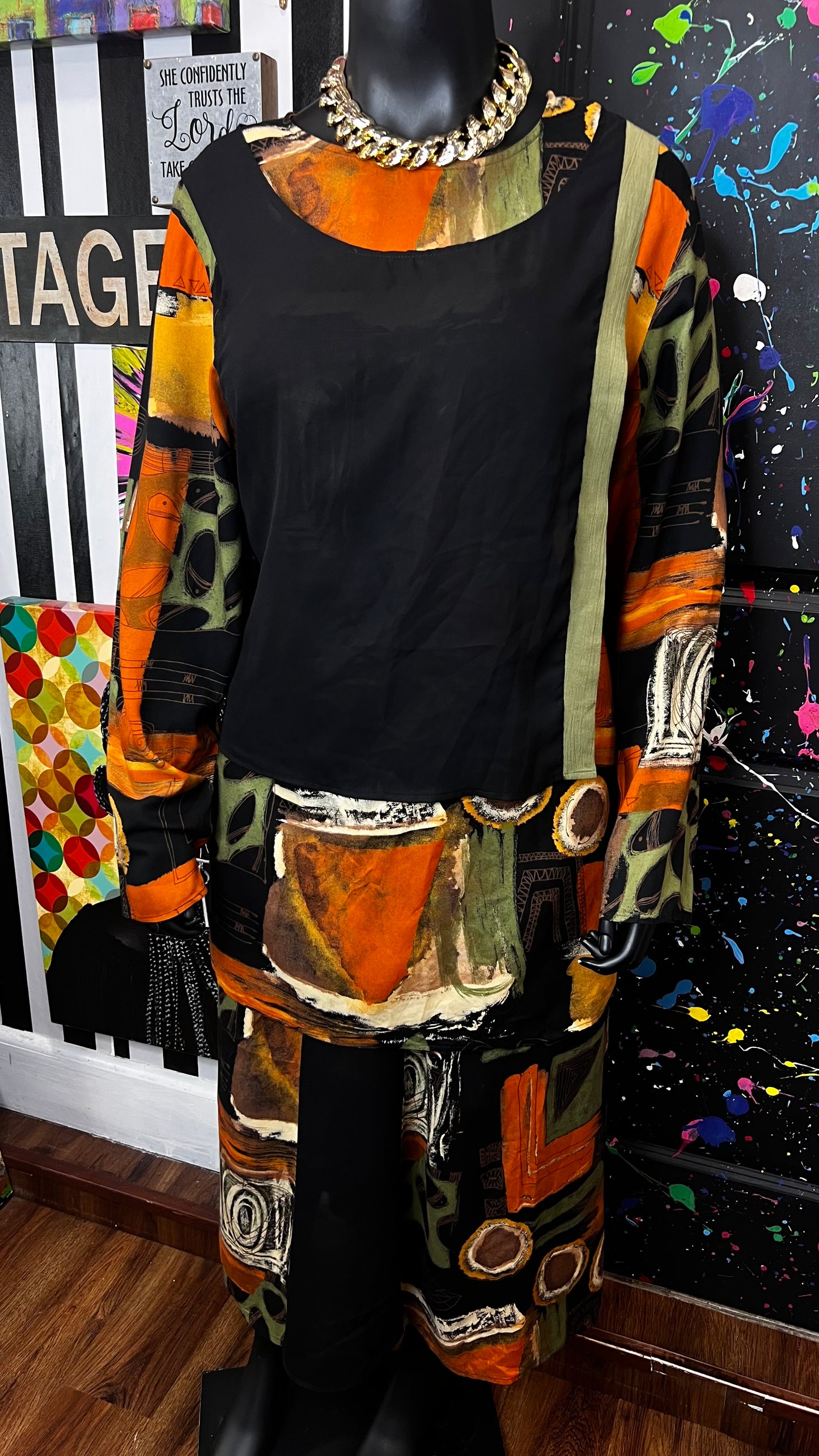 Vintage 90’s Abstract Skirt Set (22)