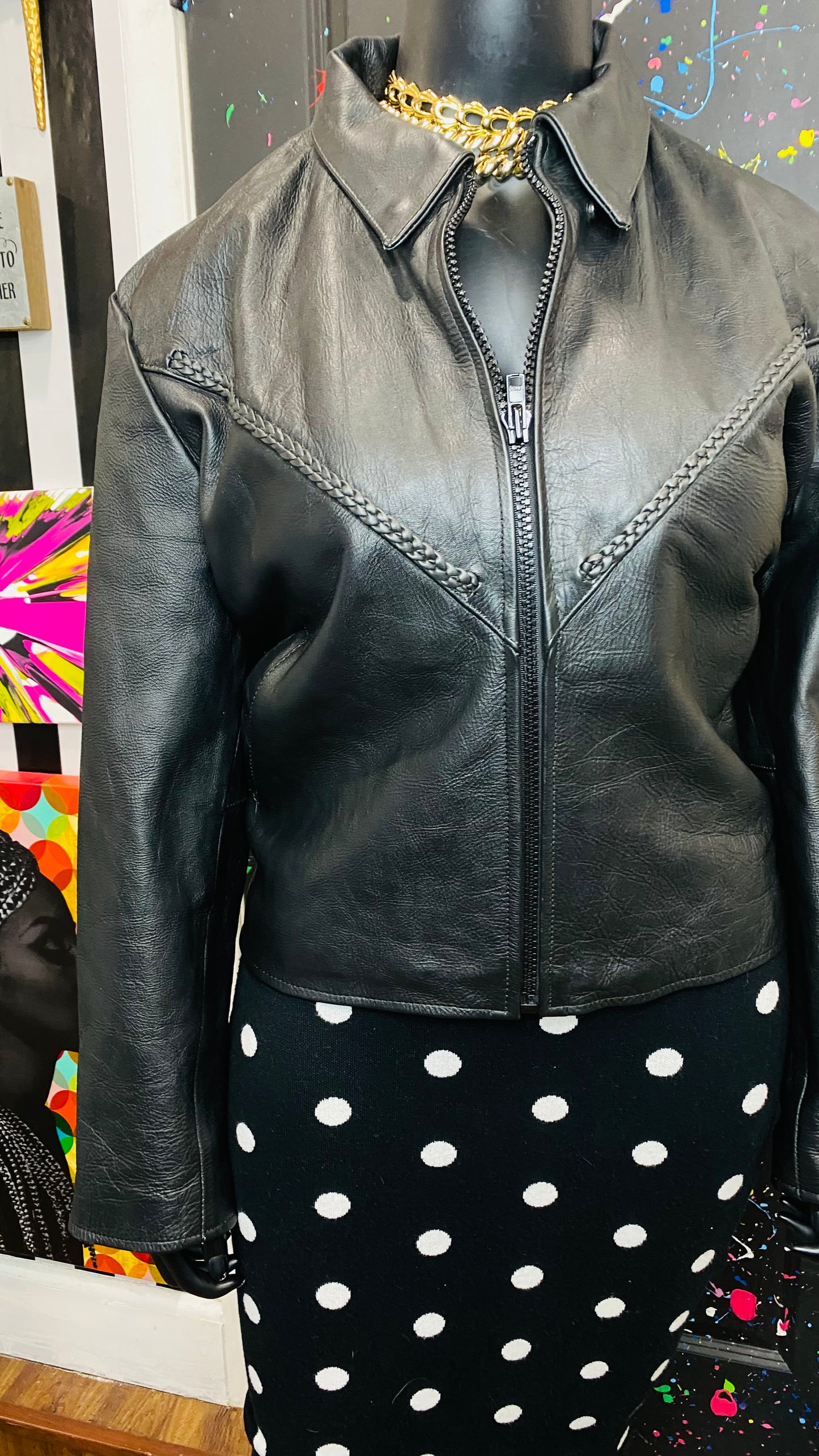 Vintage Genuine Leather Black Jacket (18)