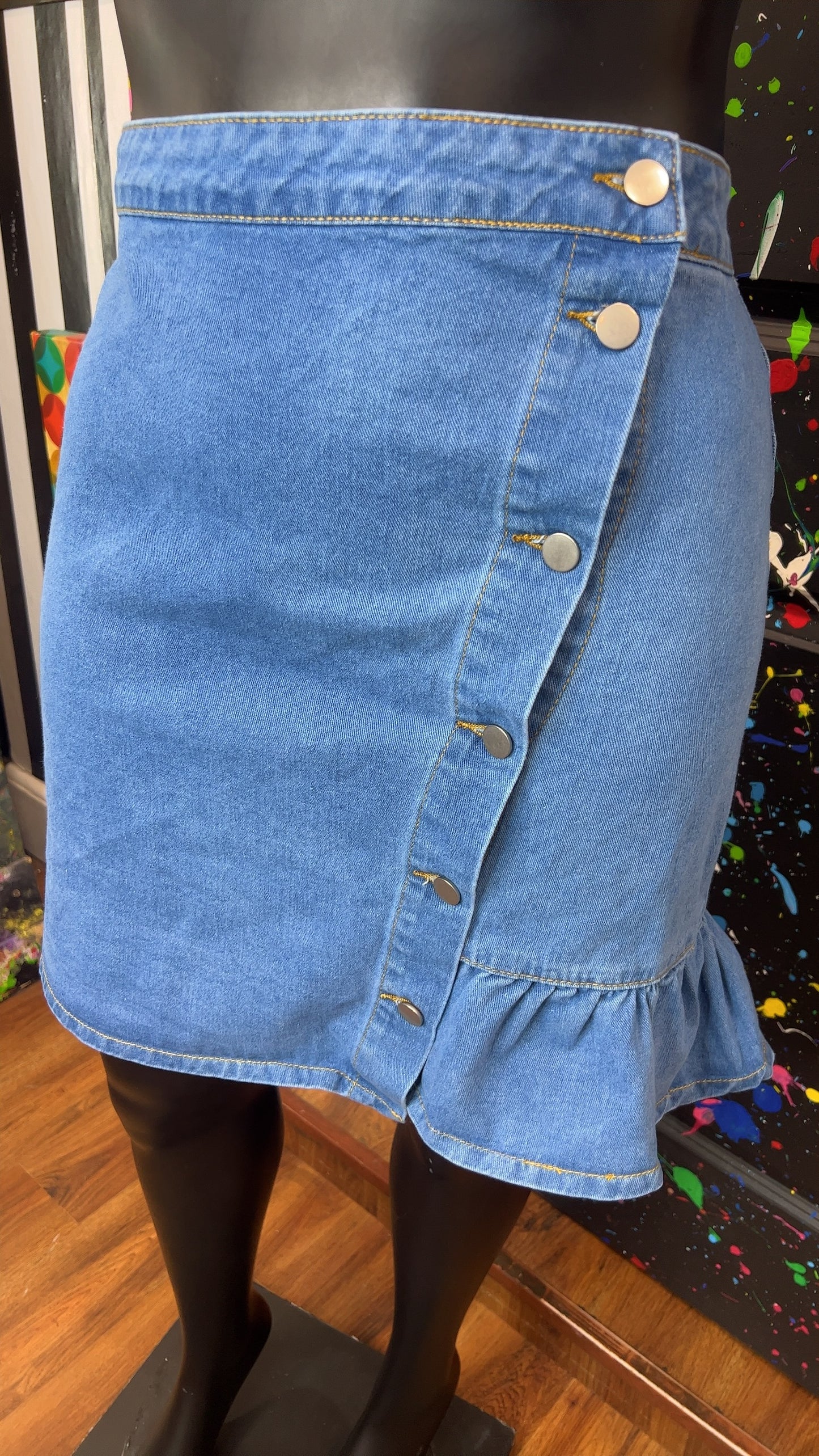 Vintage Denim Unique Skirt (18/20)