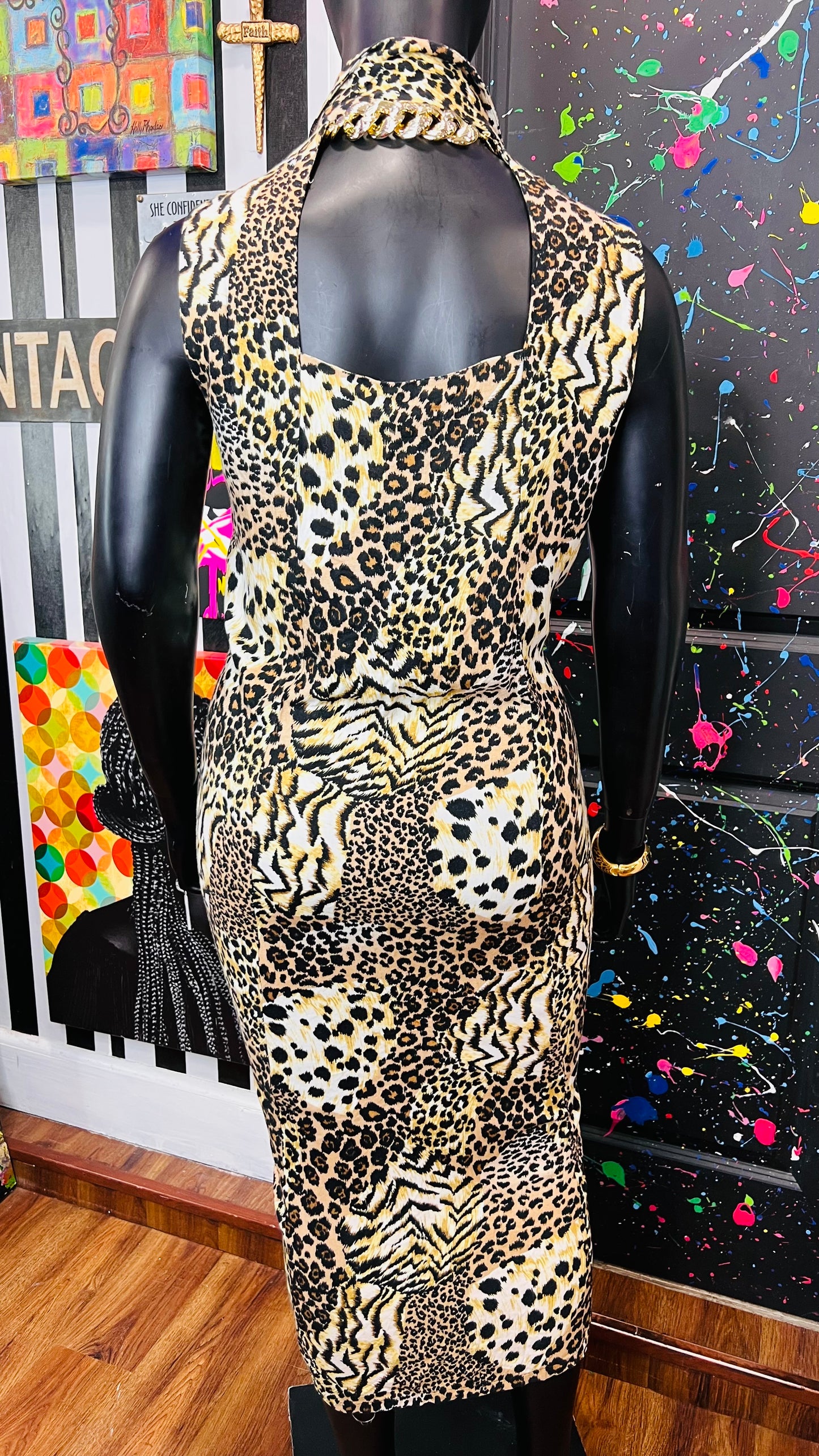 Vintage Animal Print Dress (18W)