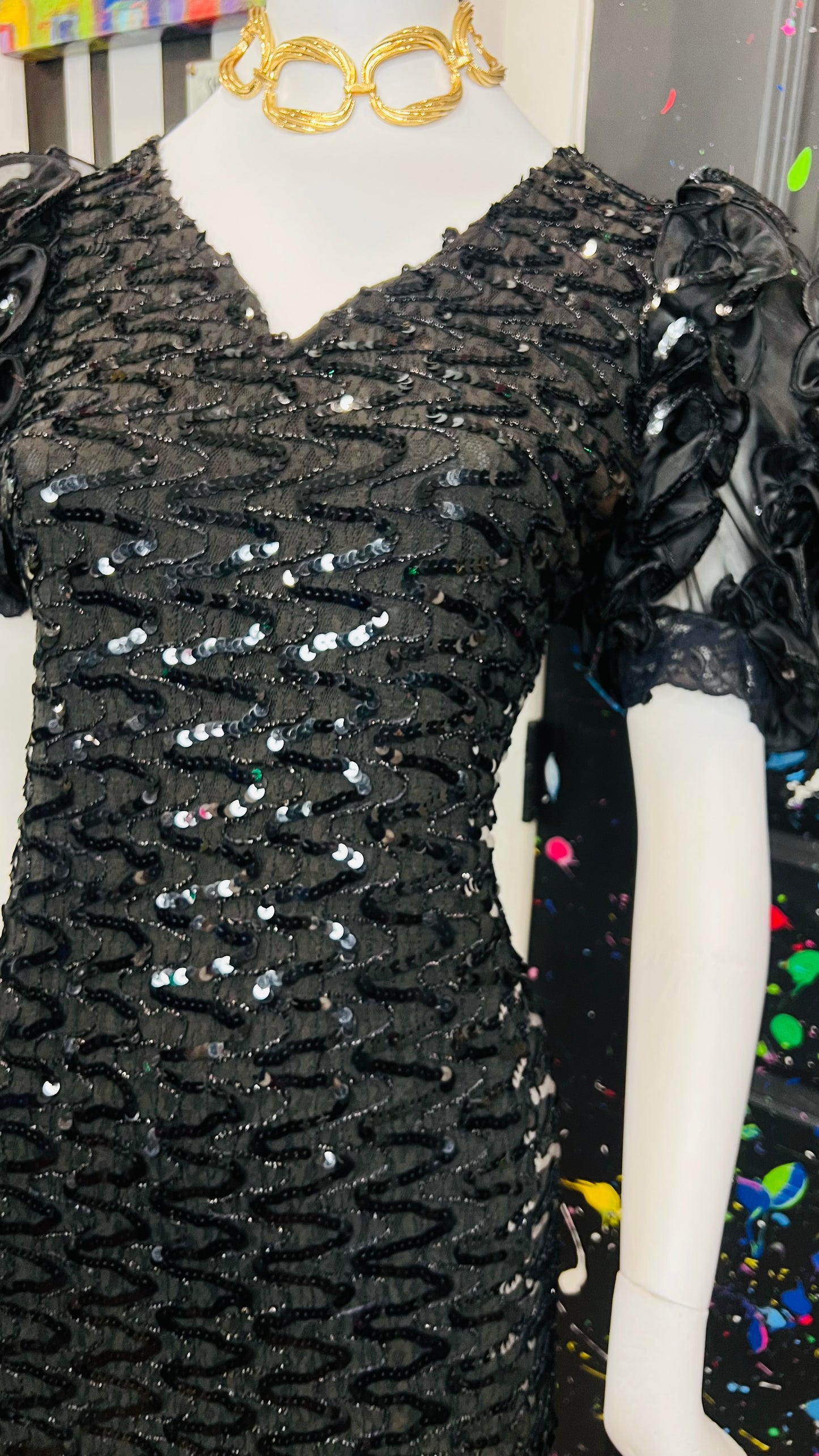 Vintage Sequin Formal Dress (14)