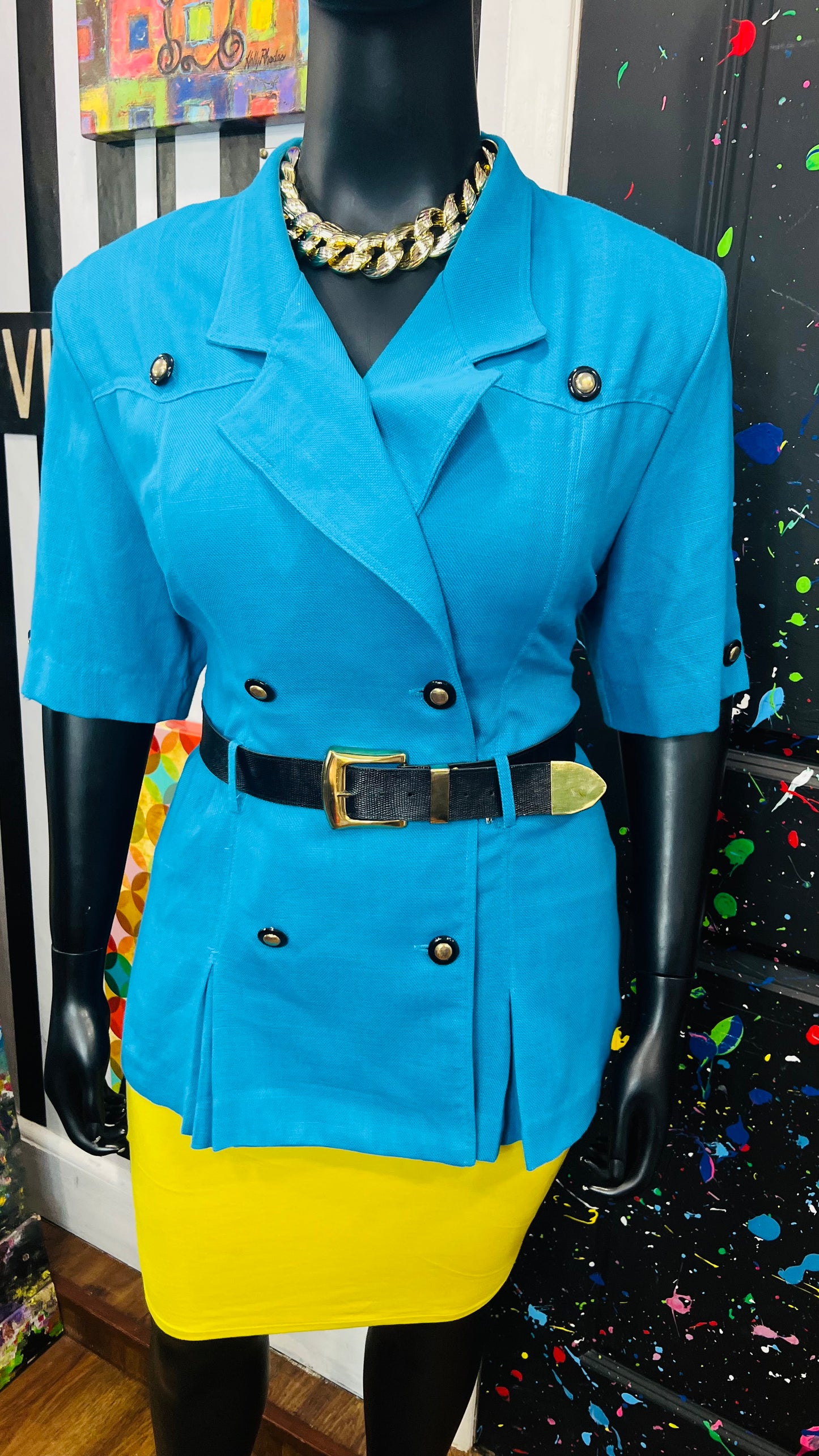 Vintage Blazer Blouse w/ Belt (24W)