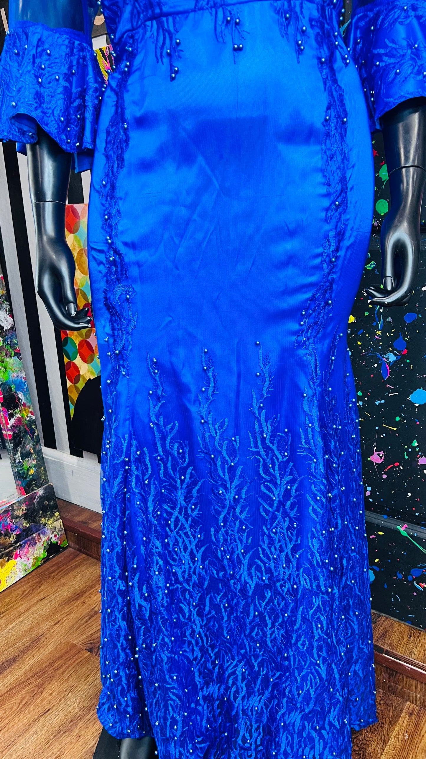 Jewel Blue & Sheer Formal Dress (14)