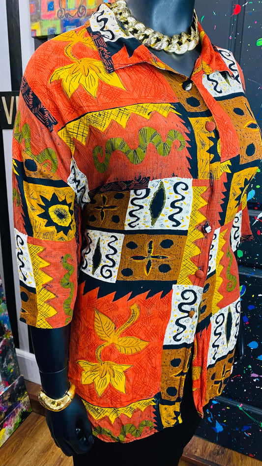 Vintage Rayon Abstract Blouse (24)