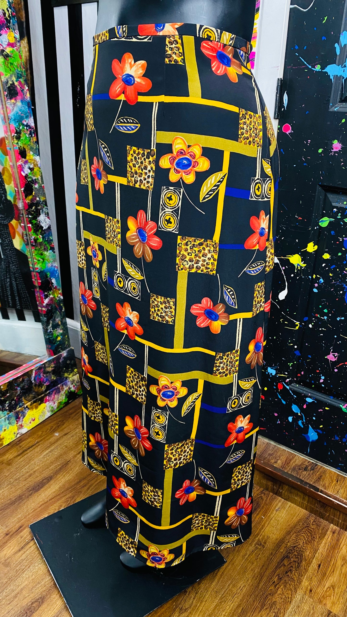 Vintage Animal Pribt & Floral Skirt Set (18W)