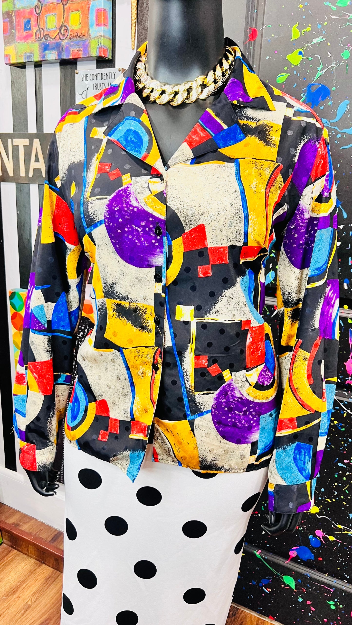 Vintage 90’s Abstract Blouse (20)