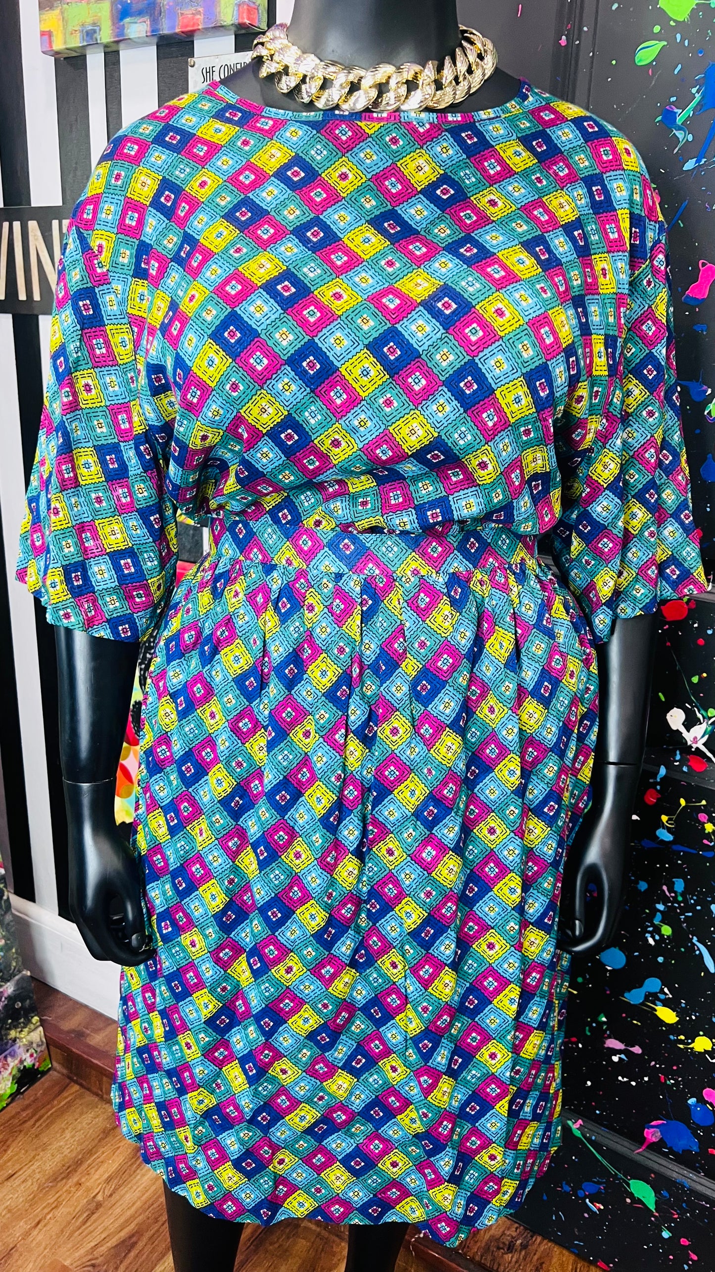 Vintage Light Weight 90’s Skirt Set (22)