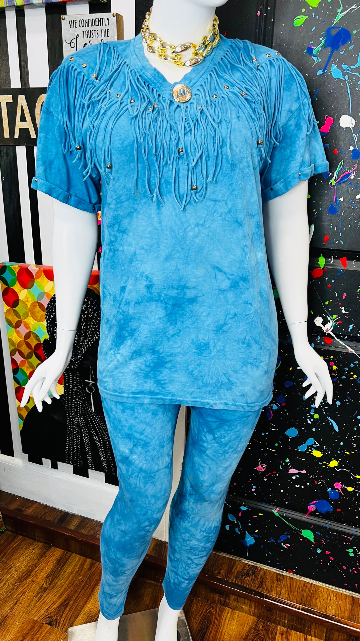 Vintage Cotton Fringe Pants Set (18/20)