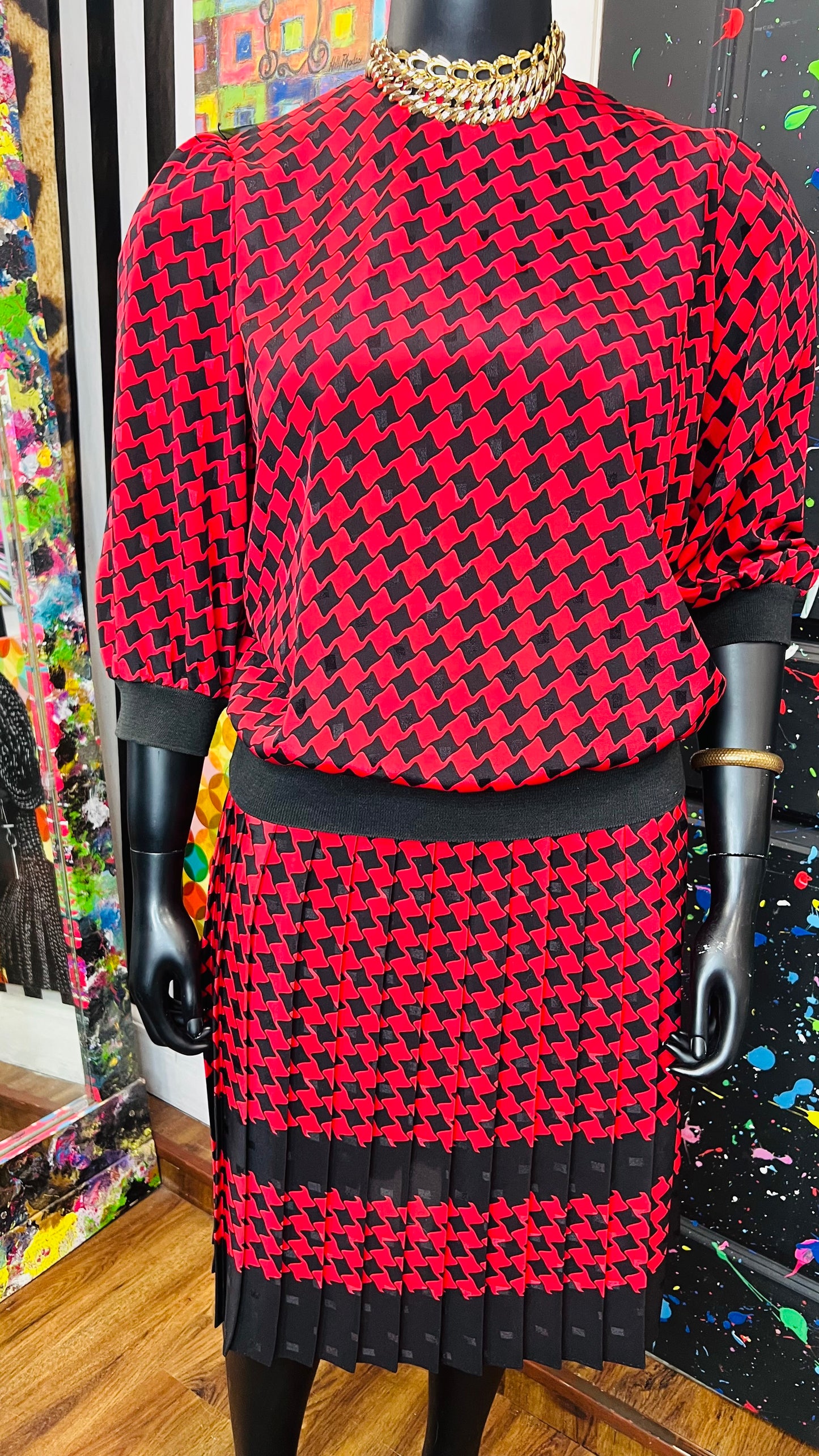Vintage York Pleated Skirt Set (18)