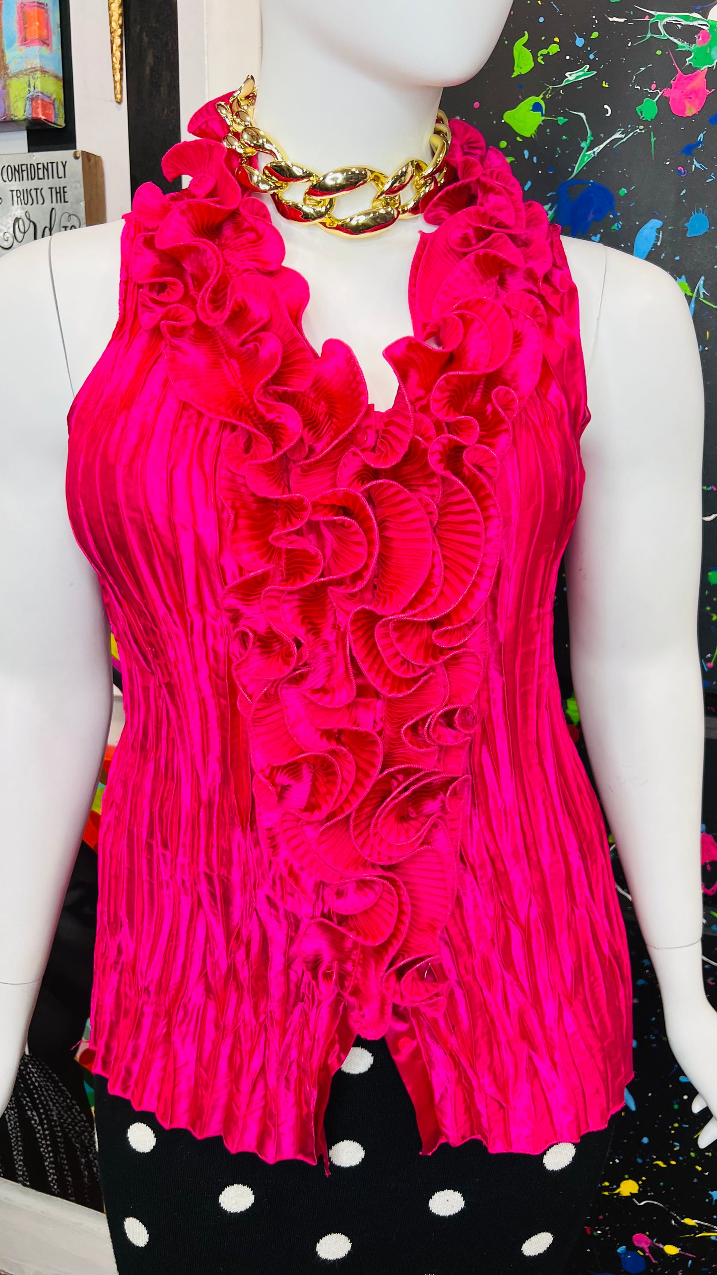 Vintage Y2K Pink Sleeveless Blouse (18/20W)