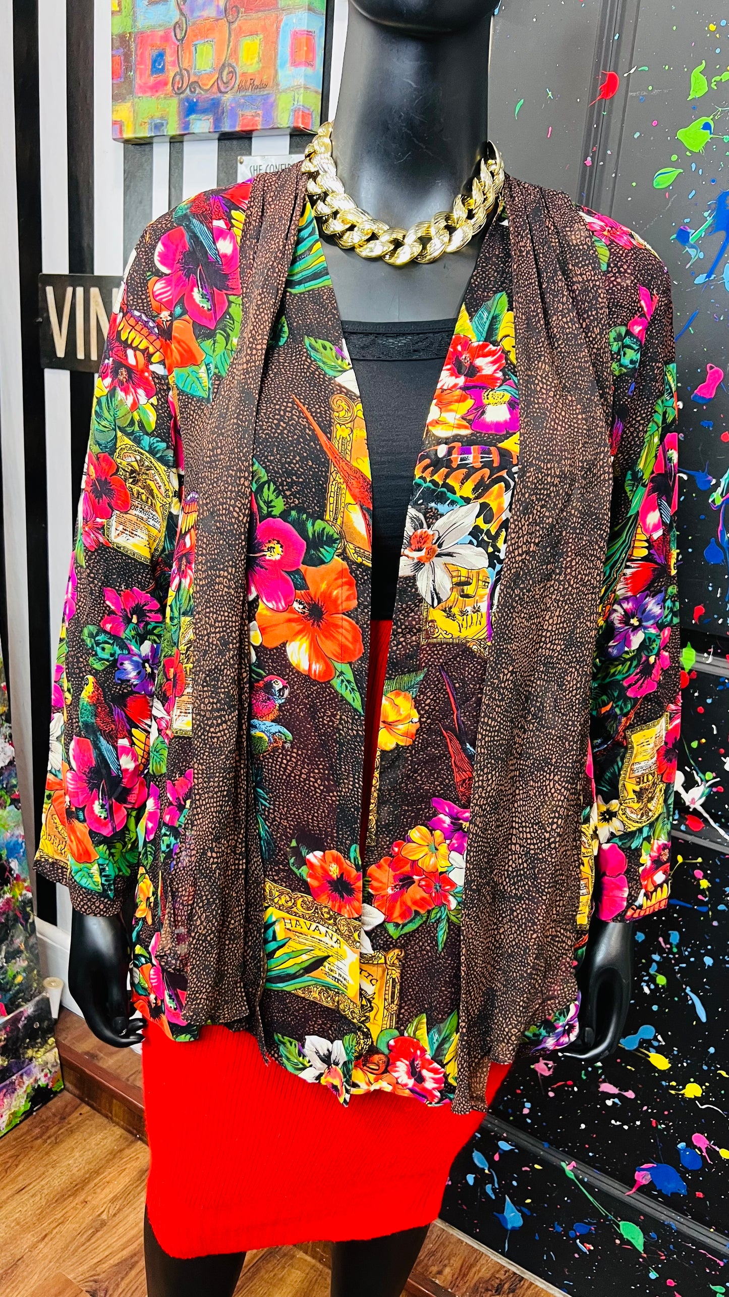 Vintage Sheer Carole Little Duster/Swimsuit Cover (14)