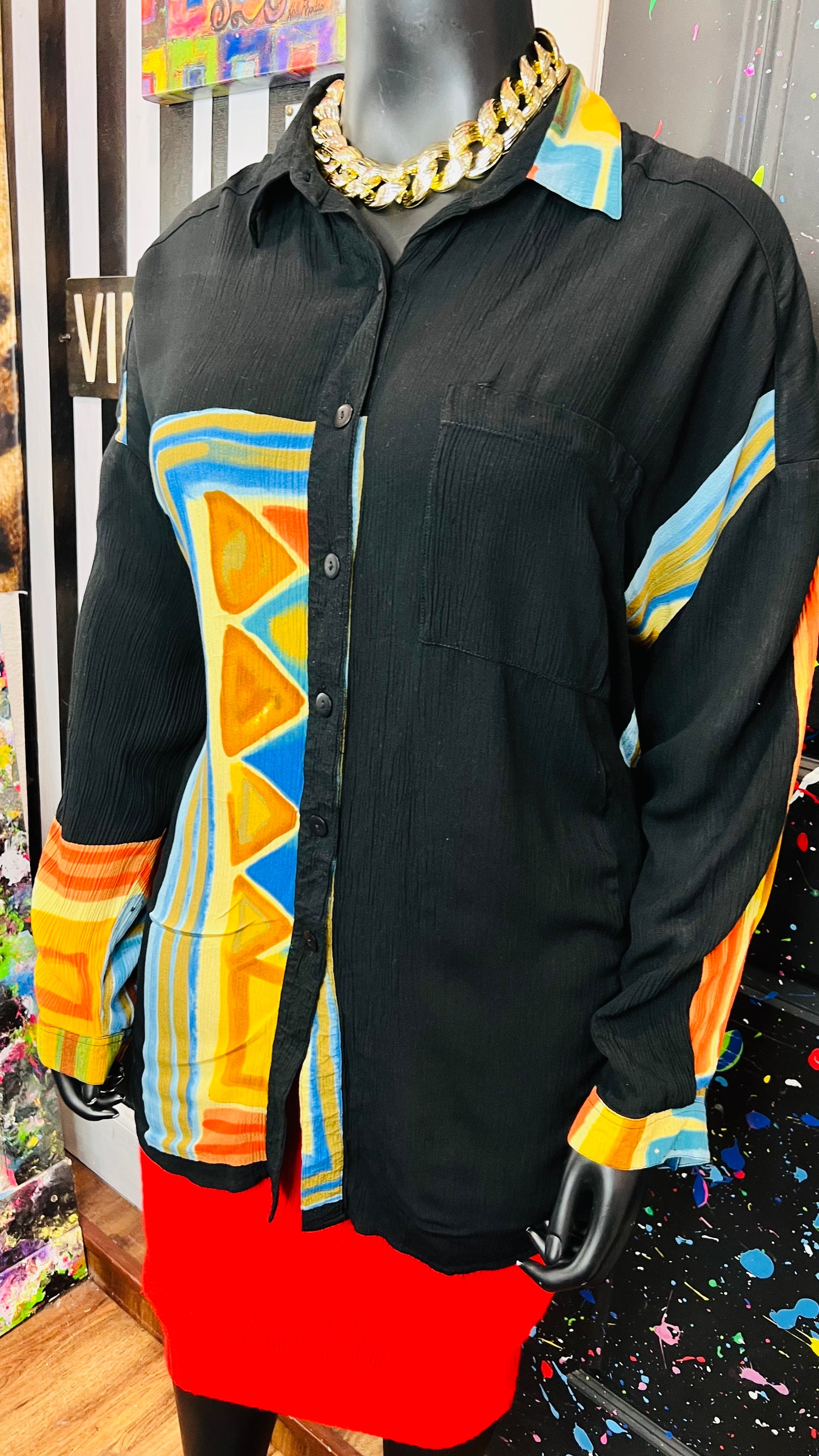 Vintage Rayon 90’s Blouse (24/26)