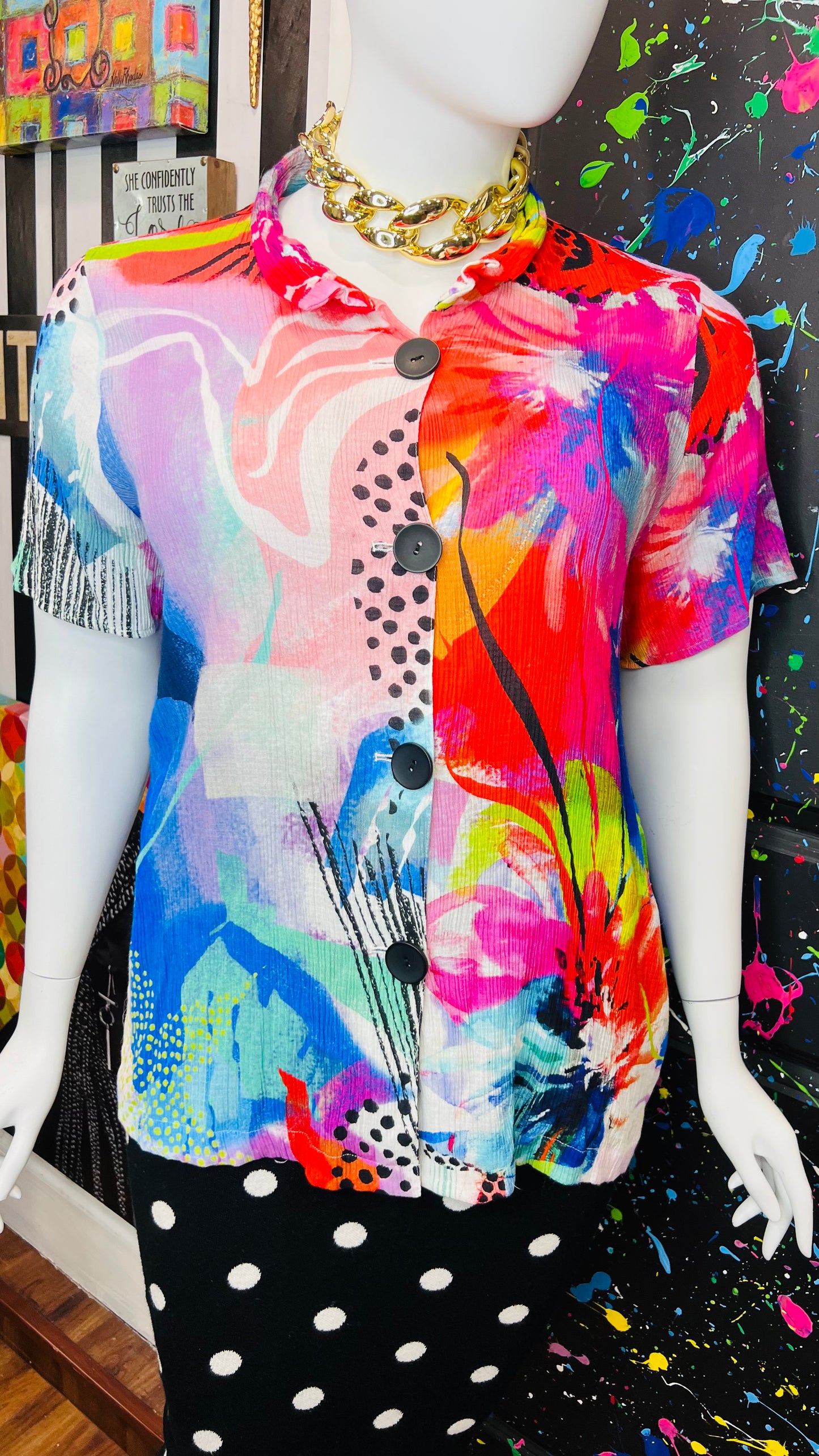 Abstract Print Blouse(18)