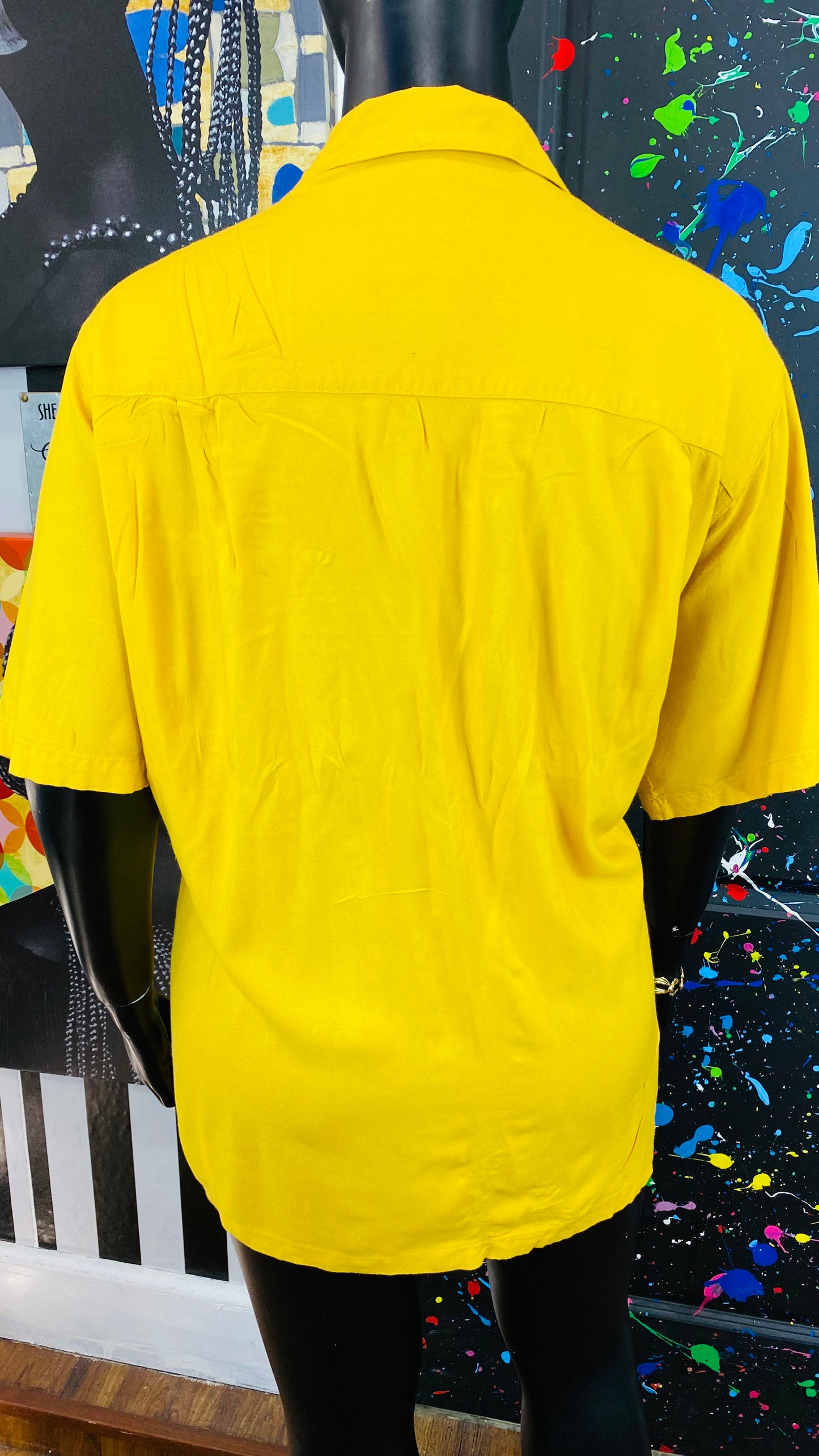 Gold Short Sleeve Blouse