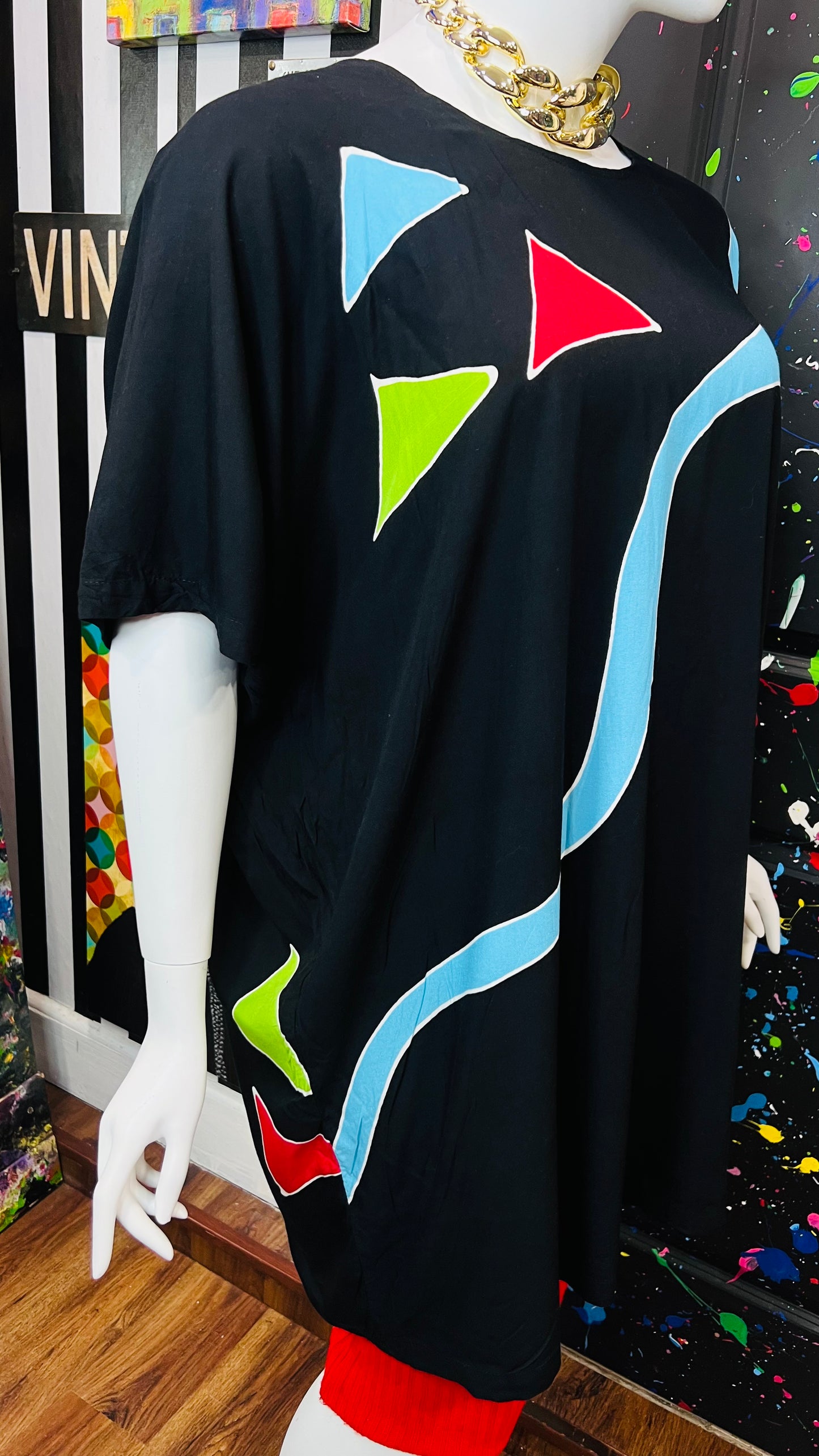 Rayon Color Block Tunic (OS)