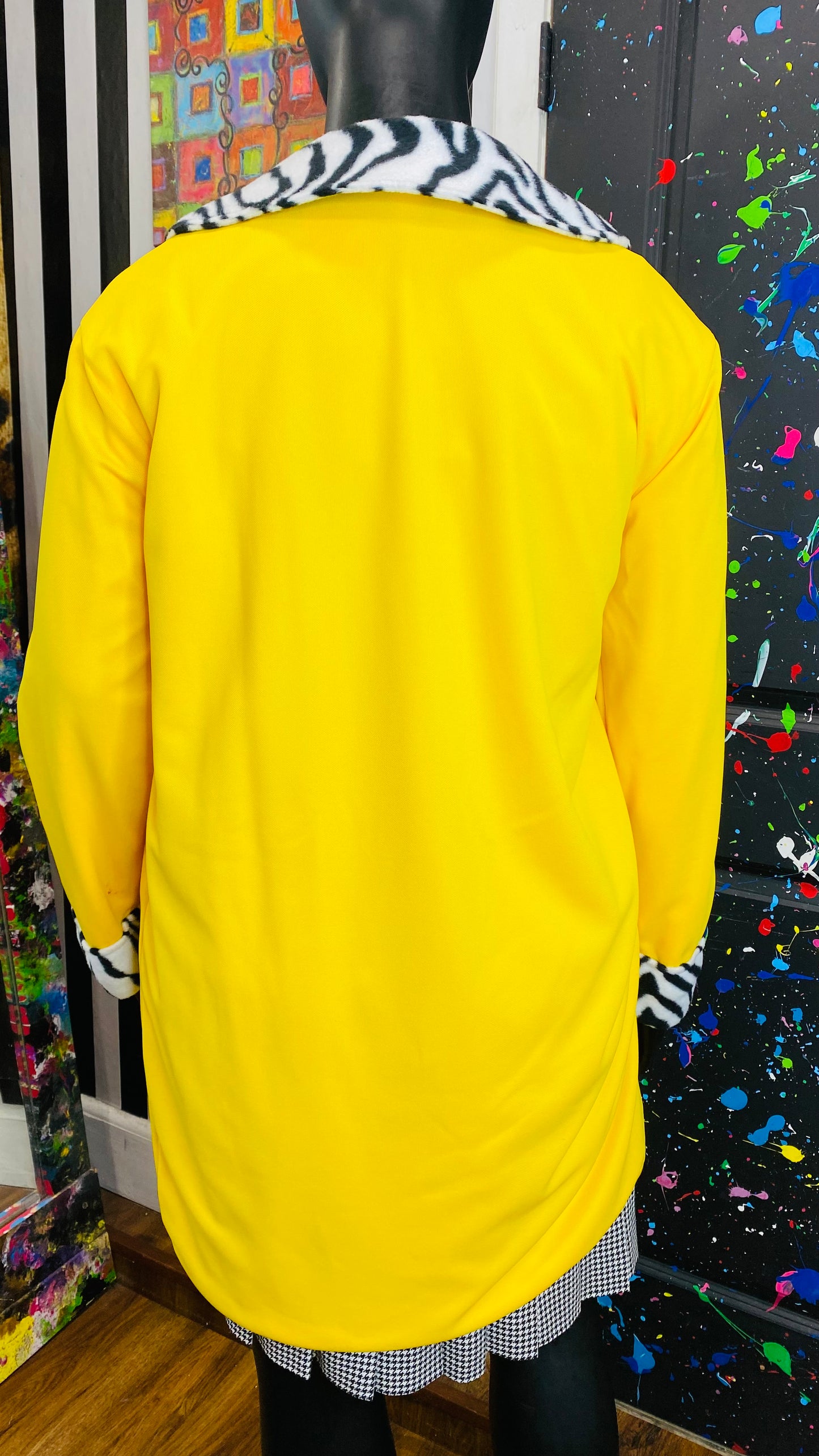 Yellow & Zebra Duster/Open Blazer (14)