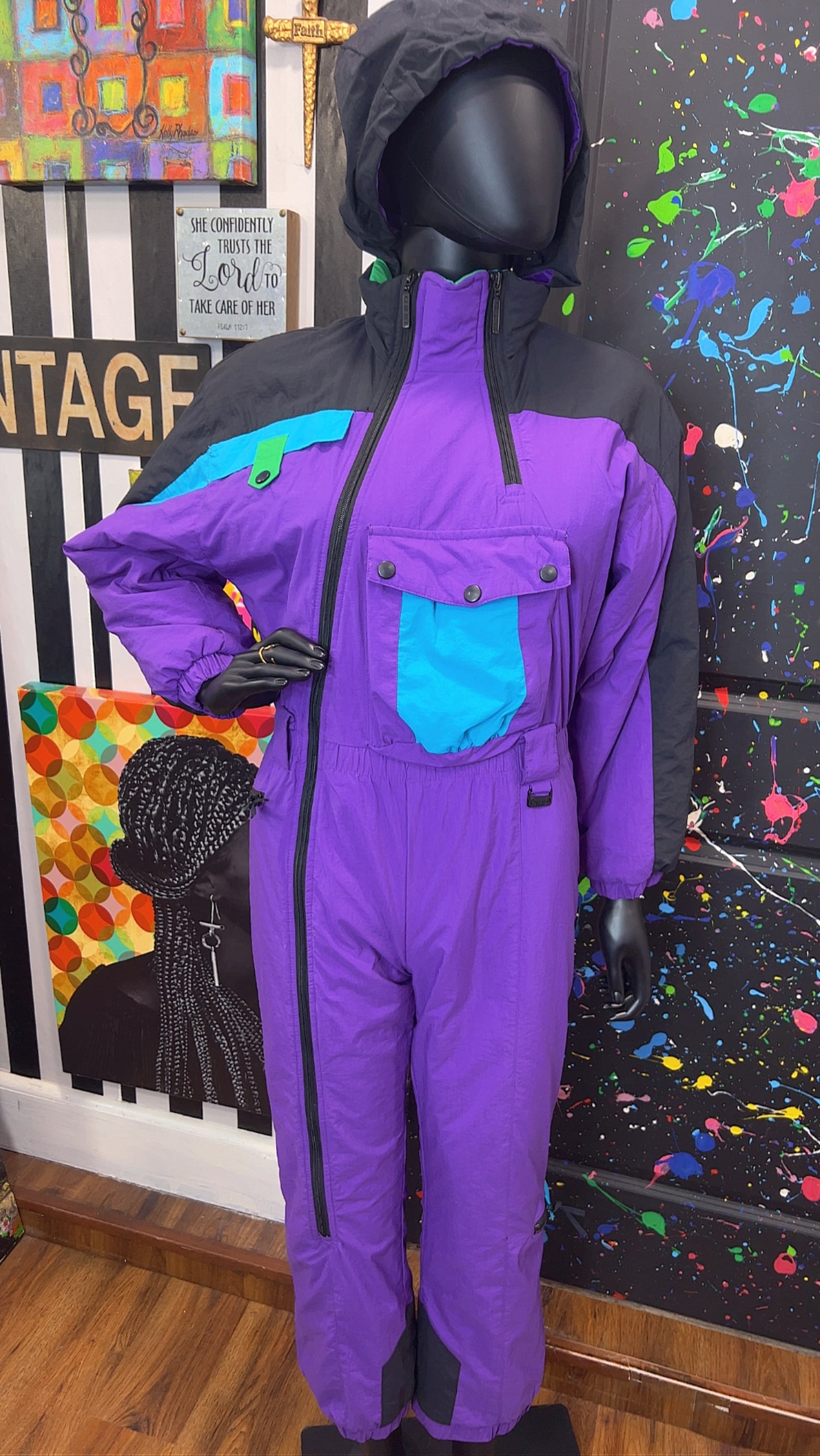 Vintage Ski Wear Purple Jumpsuit (12)