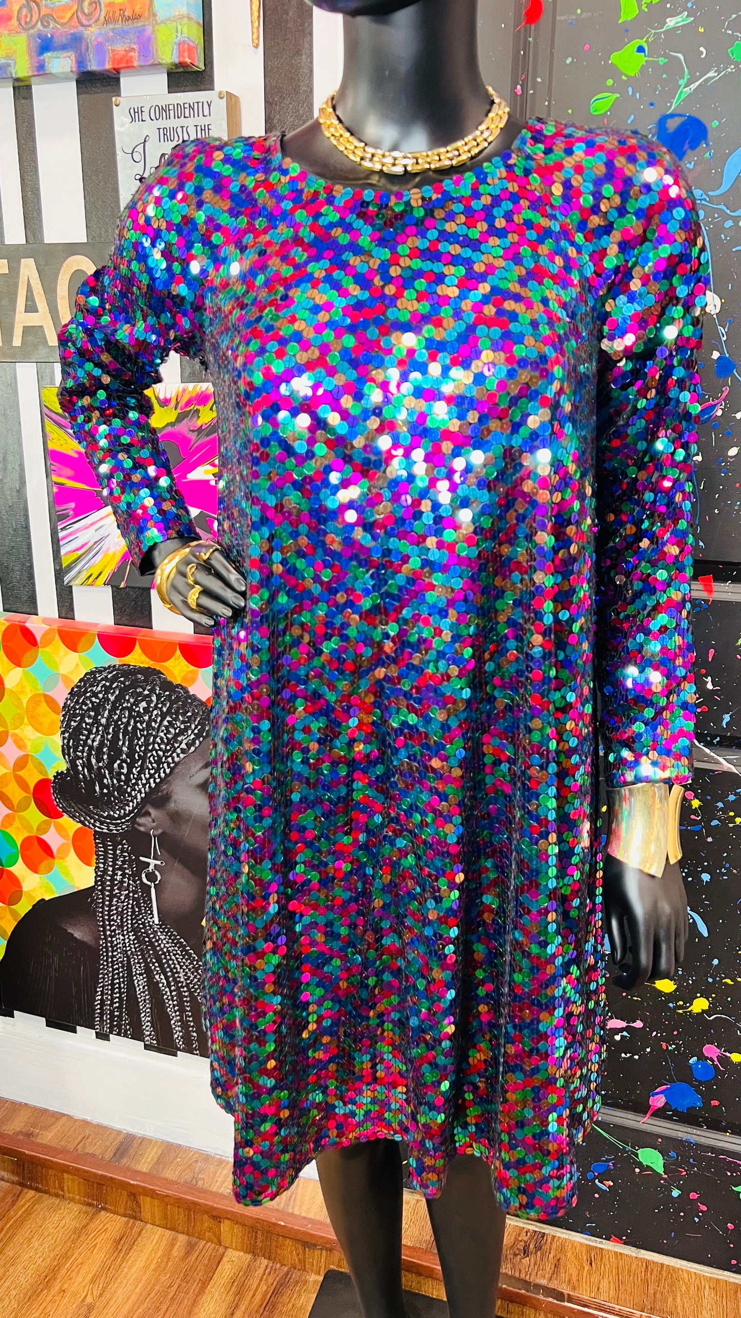 Vintage Sequin (Has Stretch) Circle Dress (14)