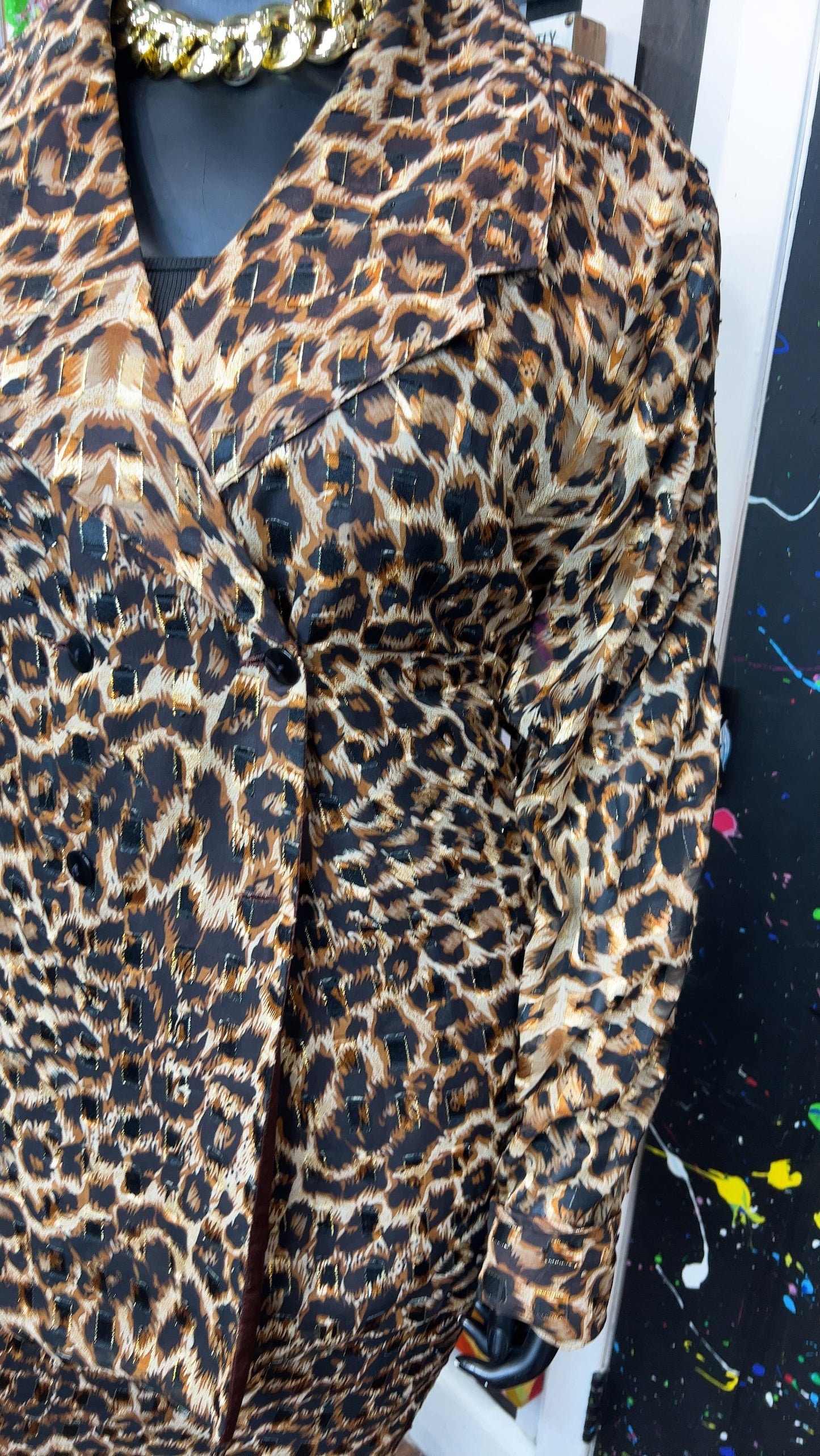 Vintage Animal Print Skirt Set (24)