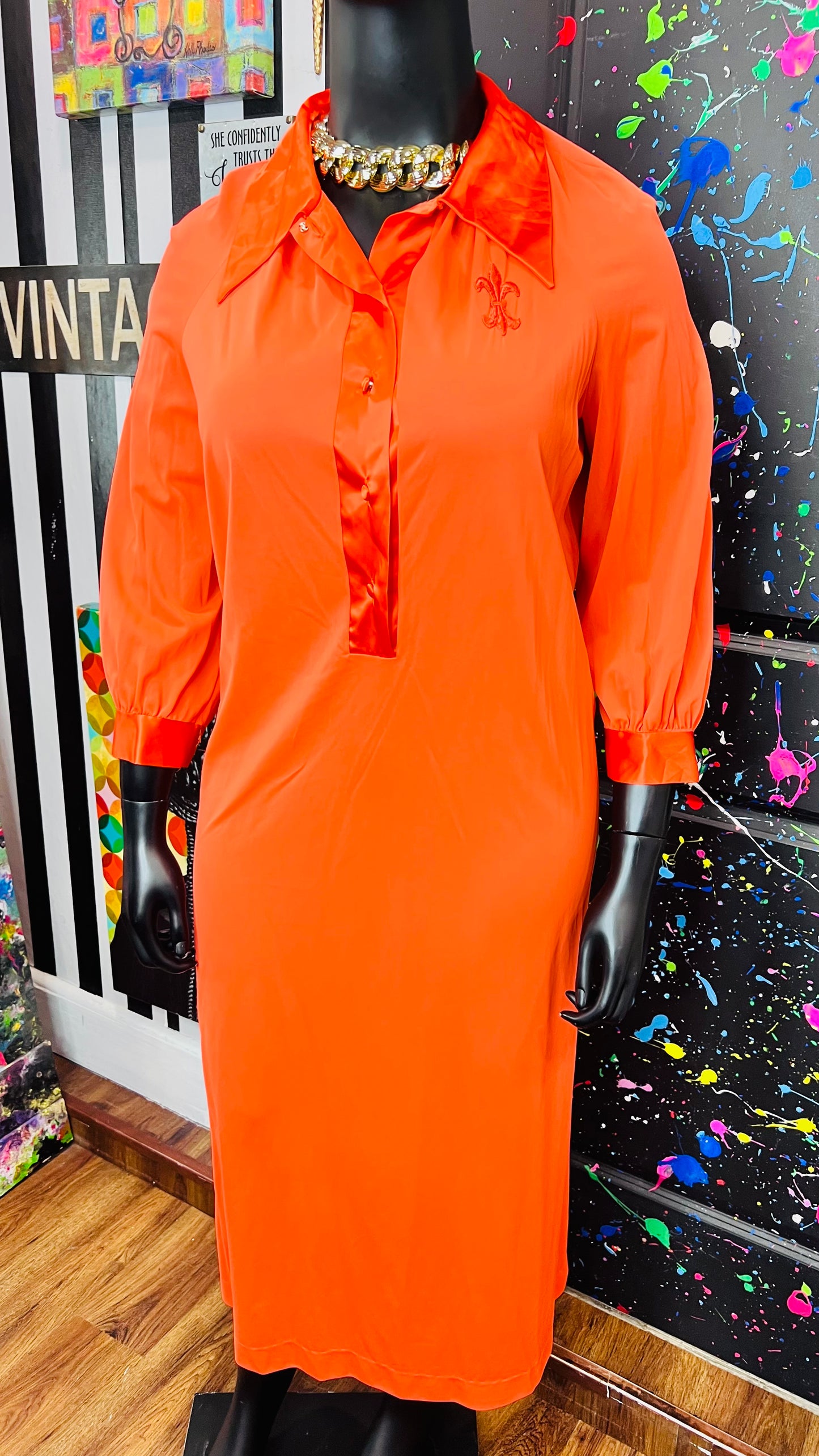 Vintage Orange Nightgown (14)