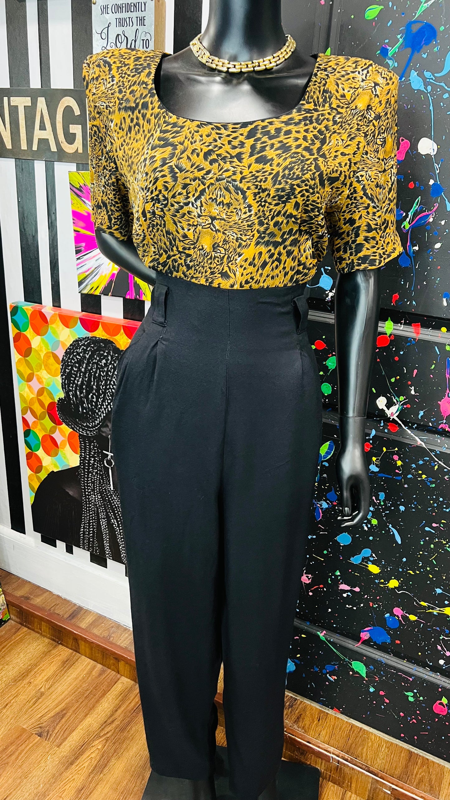 Vintage Cheetah Print Jumpsuit (14)