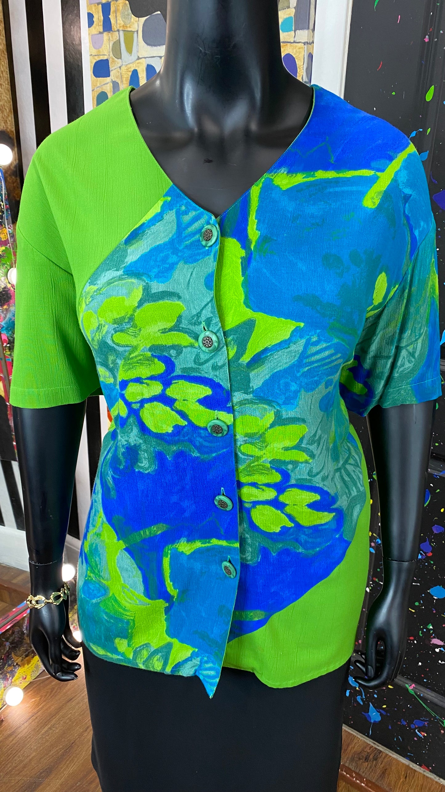 Vintage CMShapes Short Sleeve Blouse