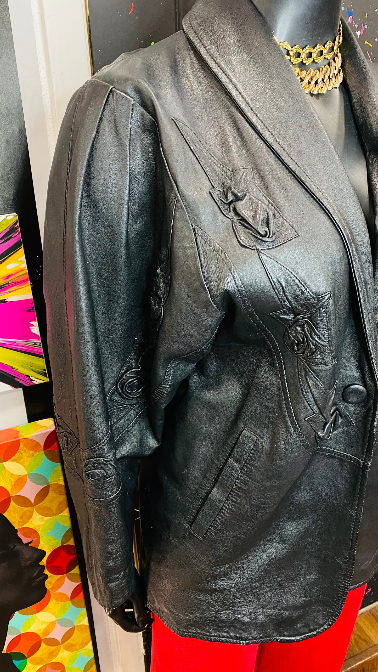 Vintage Rose Genuine Leather Jacket (16)