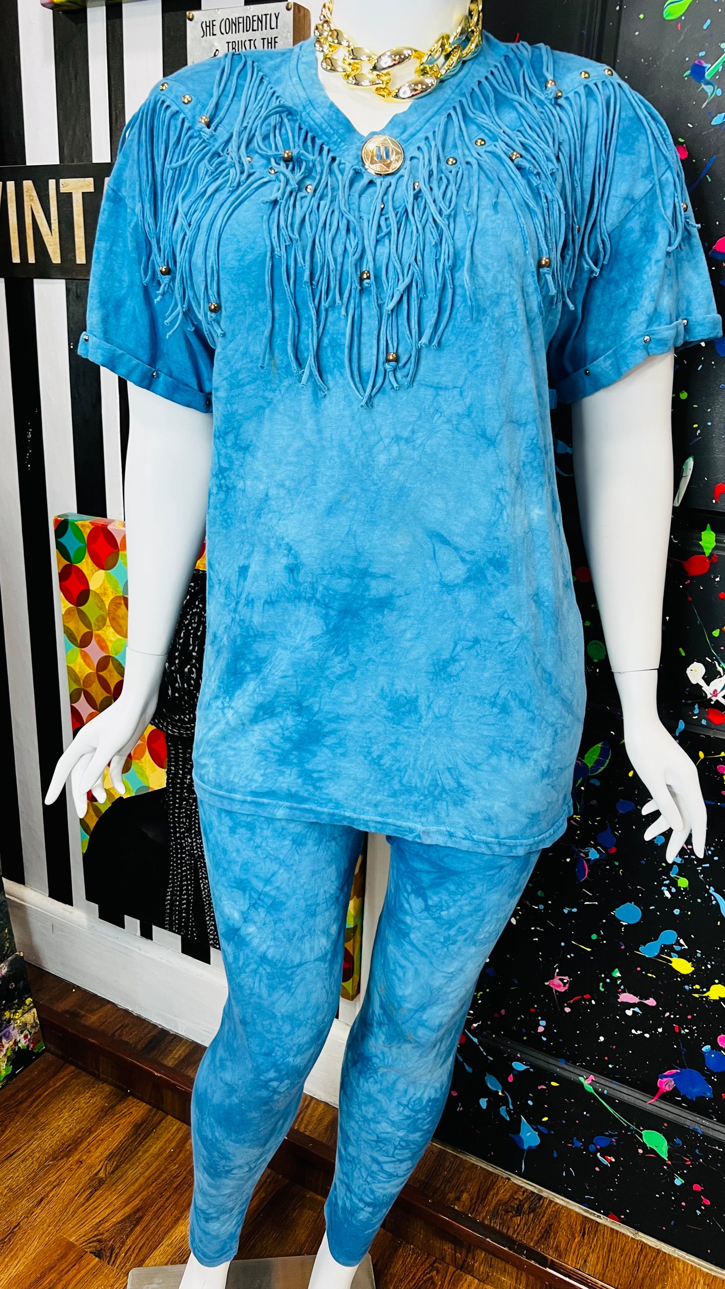 Vintage Cotton Fringe Pants Set (18/20)