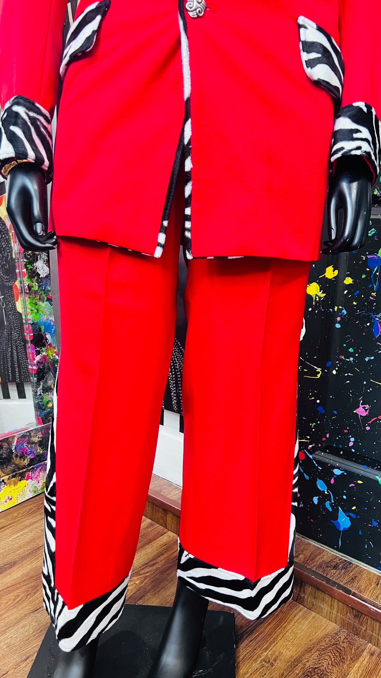 Red & Zebra Pants Suit (16)