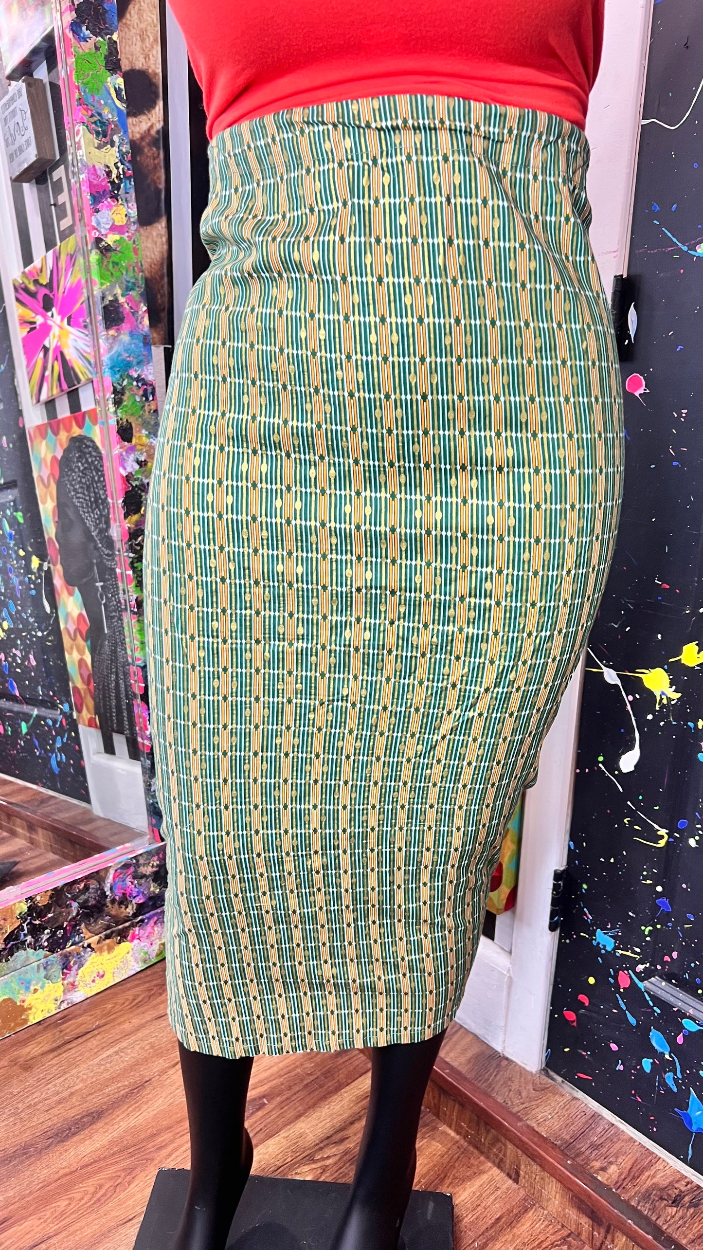 Vintage Authentic African Skirt Set (OS)