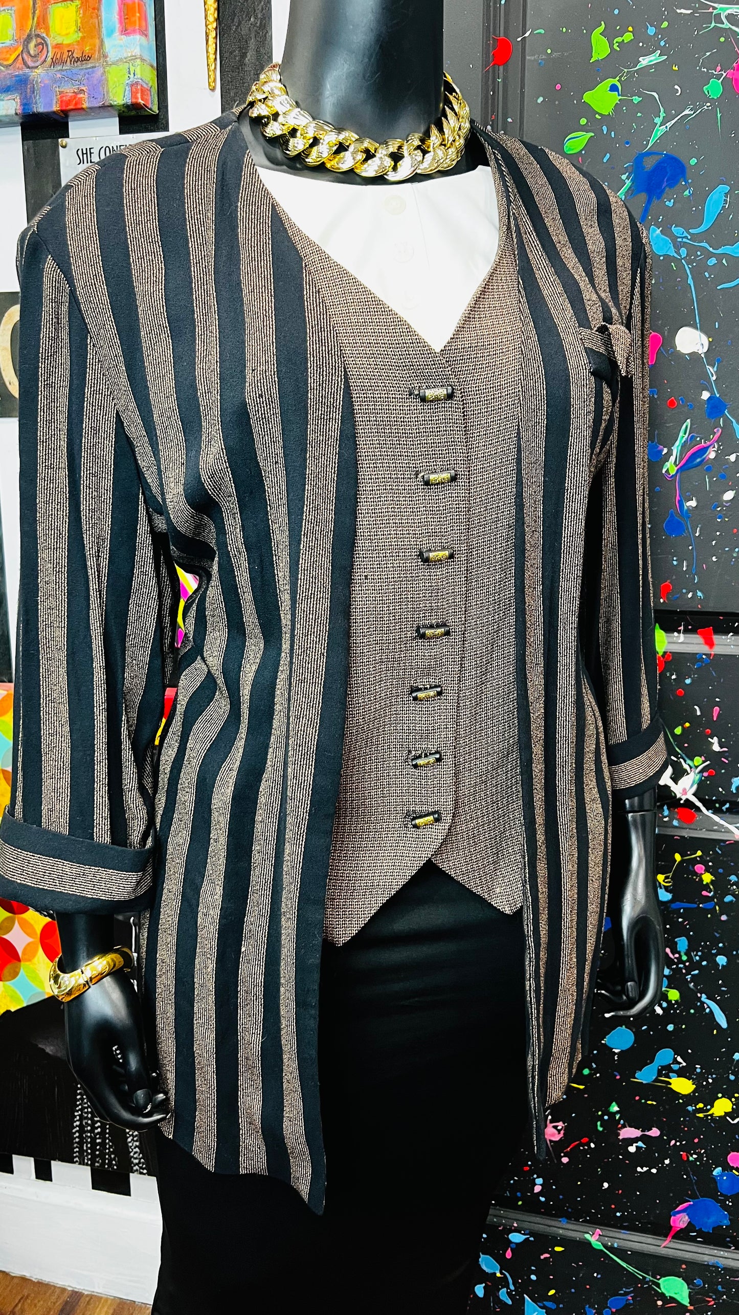 Vintage Blouse w/ Built in Vest (22W)