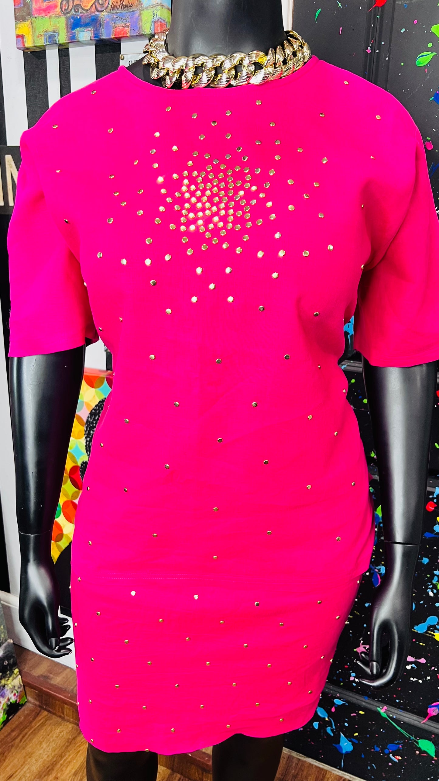 Vintage Studded IB Diffusion Skirt Set (12)