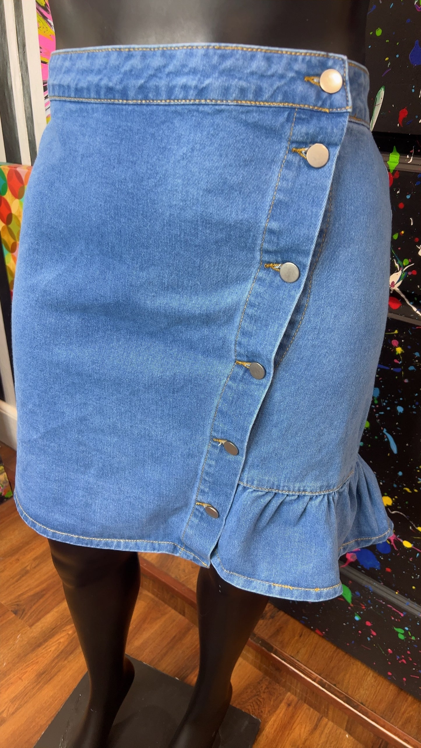 Vintage Denim Unique Skirt (18/20)