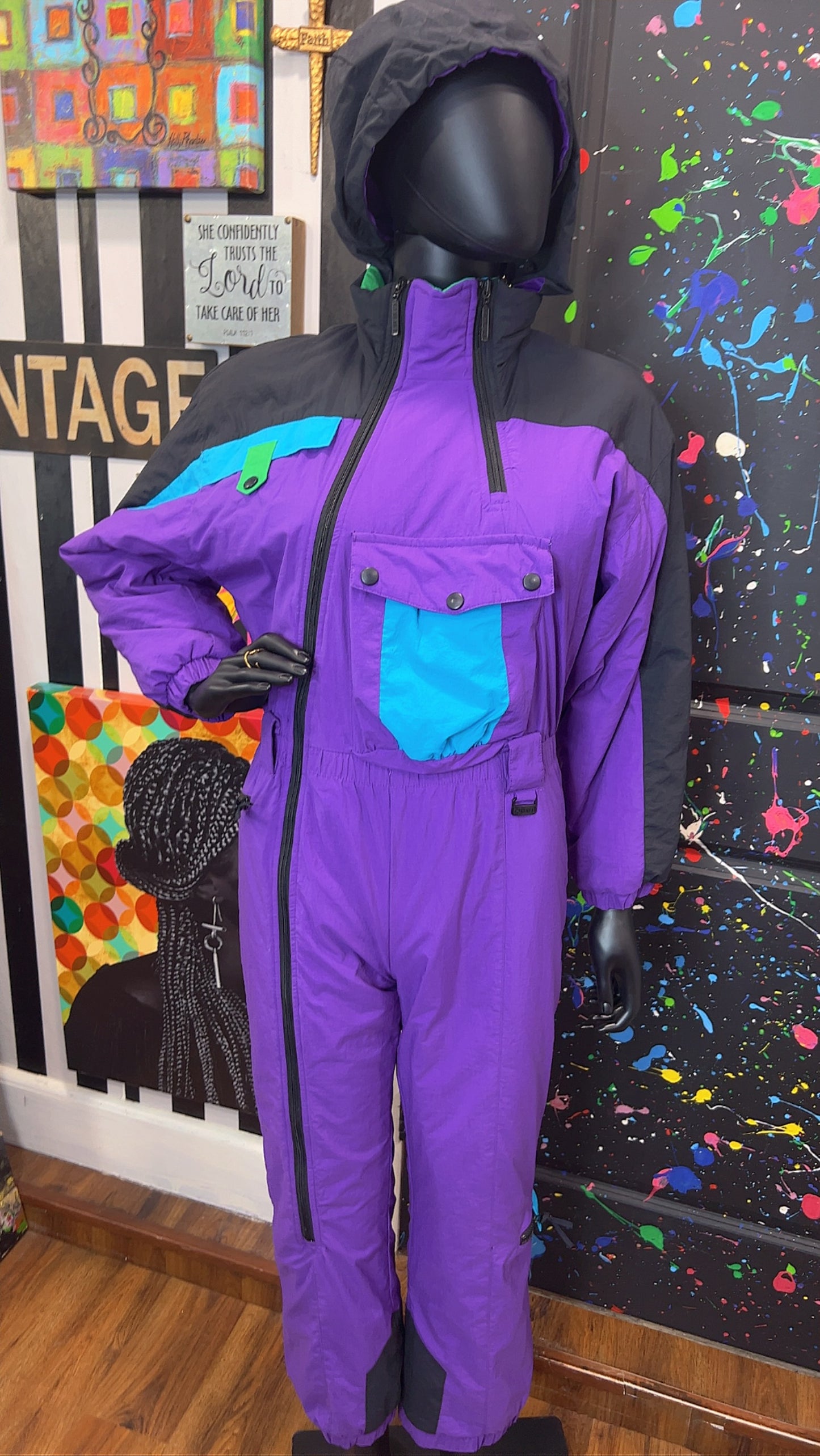 Vintage Ski Wear Purple Jumpsuit (12)
