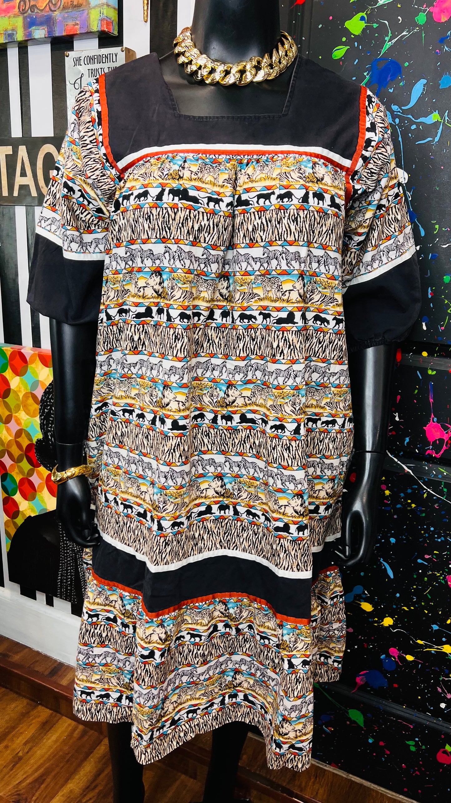 Vintage Safari House Dress (16)
