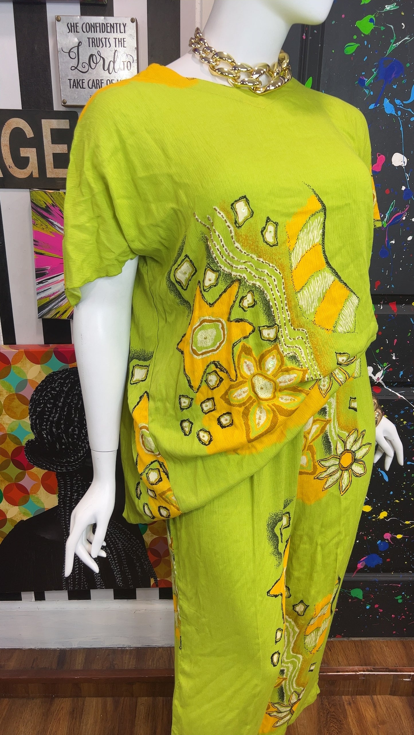 Vintage Traditional African Pants Set- Deadstock New never Worn (